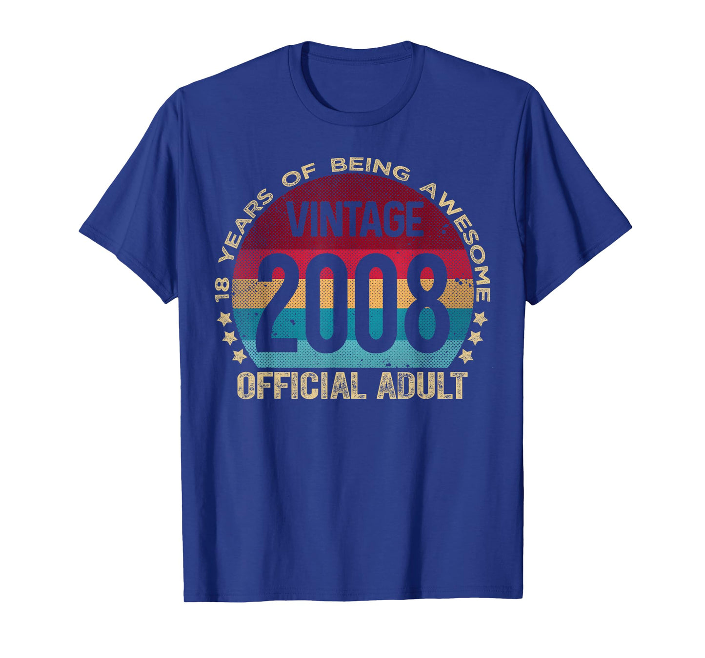 Official Adult 18 Year Old Gifts Vintage 2008 Boy Girl T-Shirt