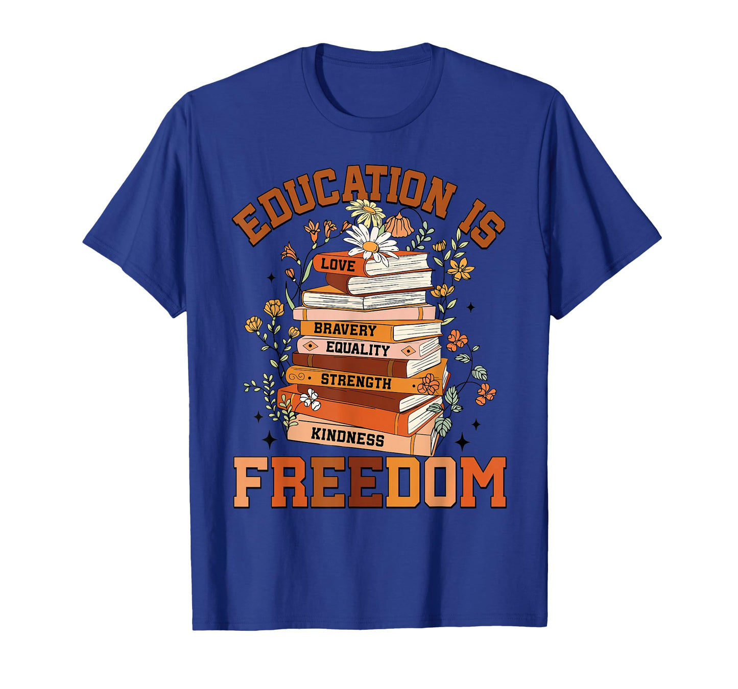 Education is Freedom Black Teacher Books Black History Month T-Shirt