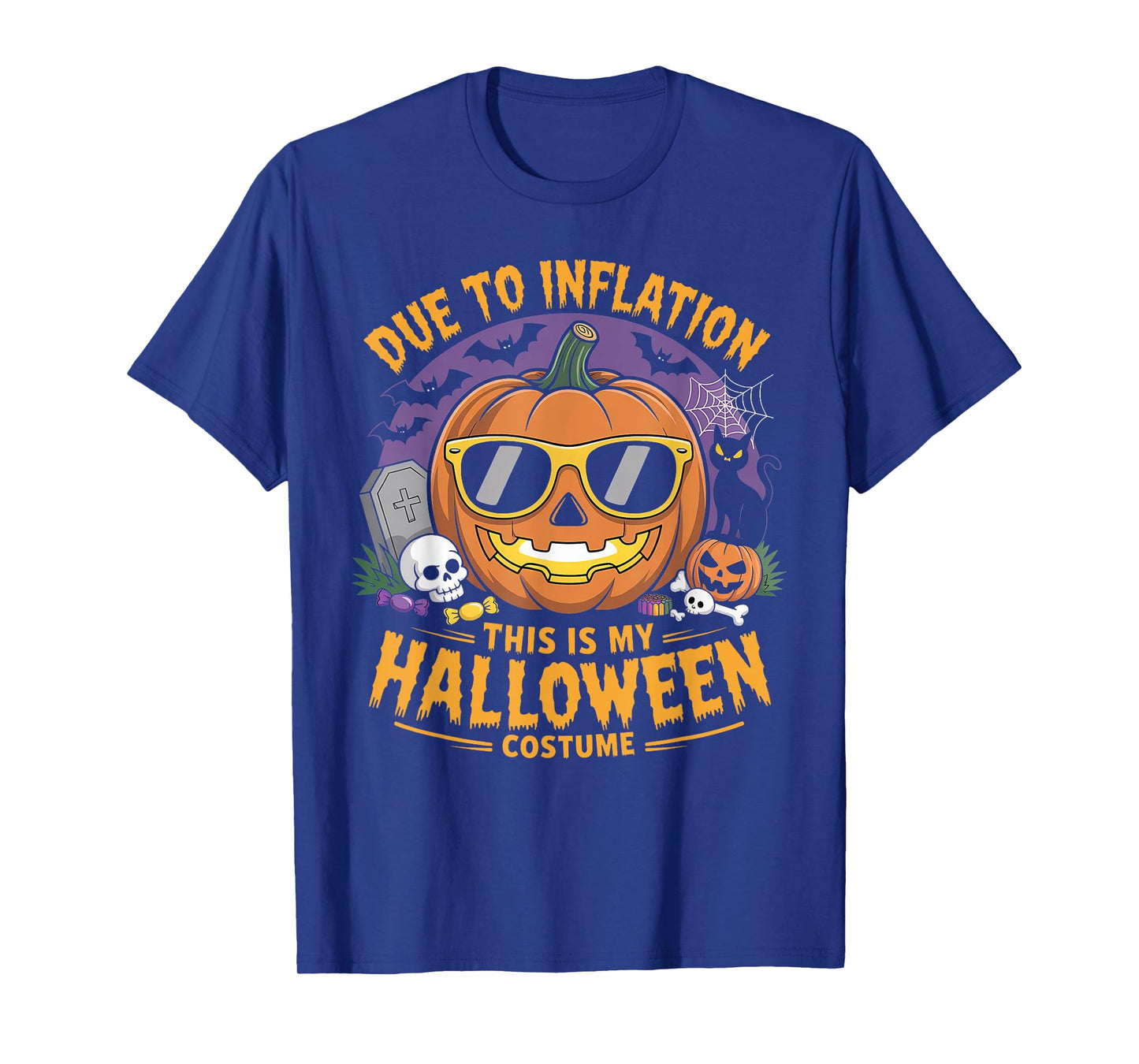 Due to Inflation This is My Halloween Costume Funny Pumpkin T-Shirt