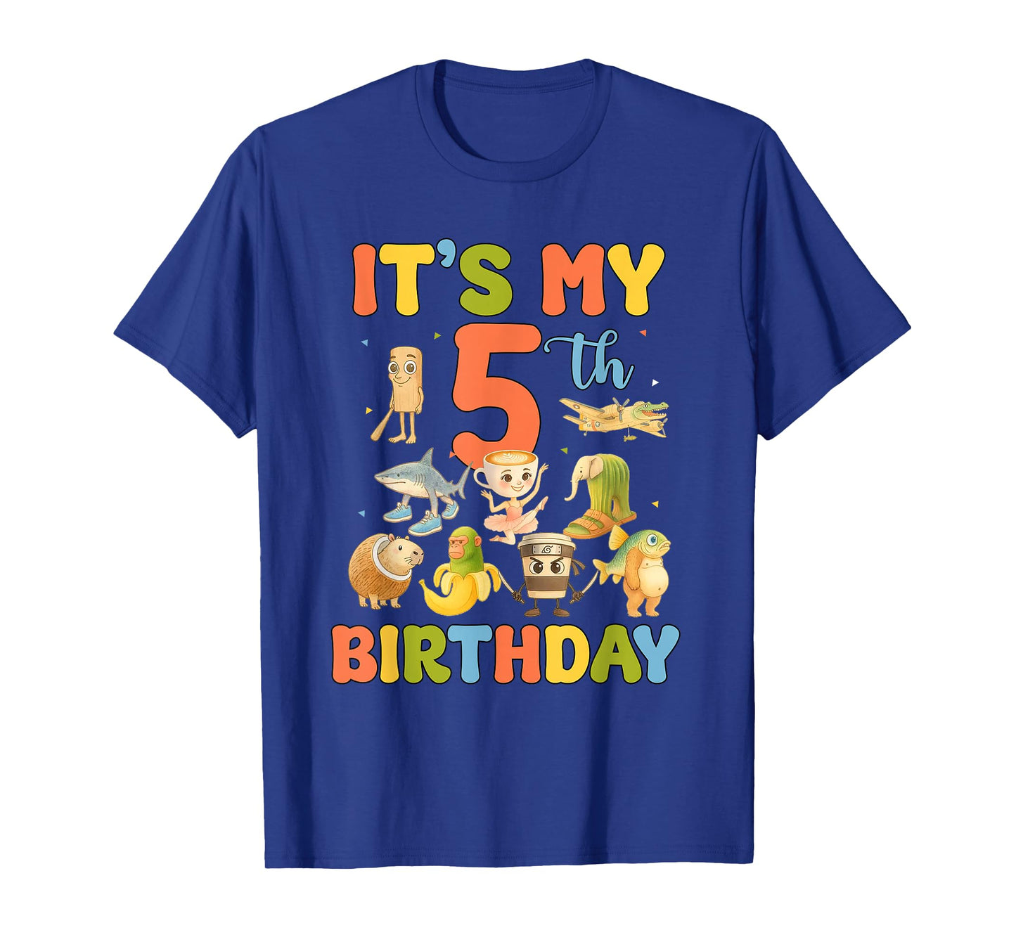It's My 5th Birthday Boy Italian Brainrot Meme 5 Year Old T-Shirt
