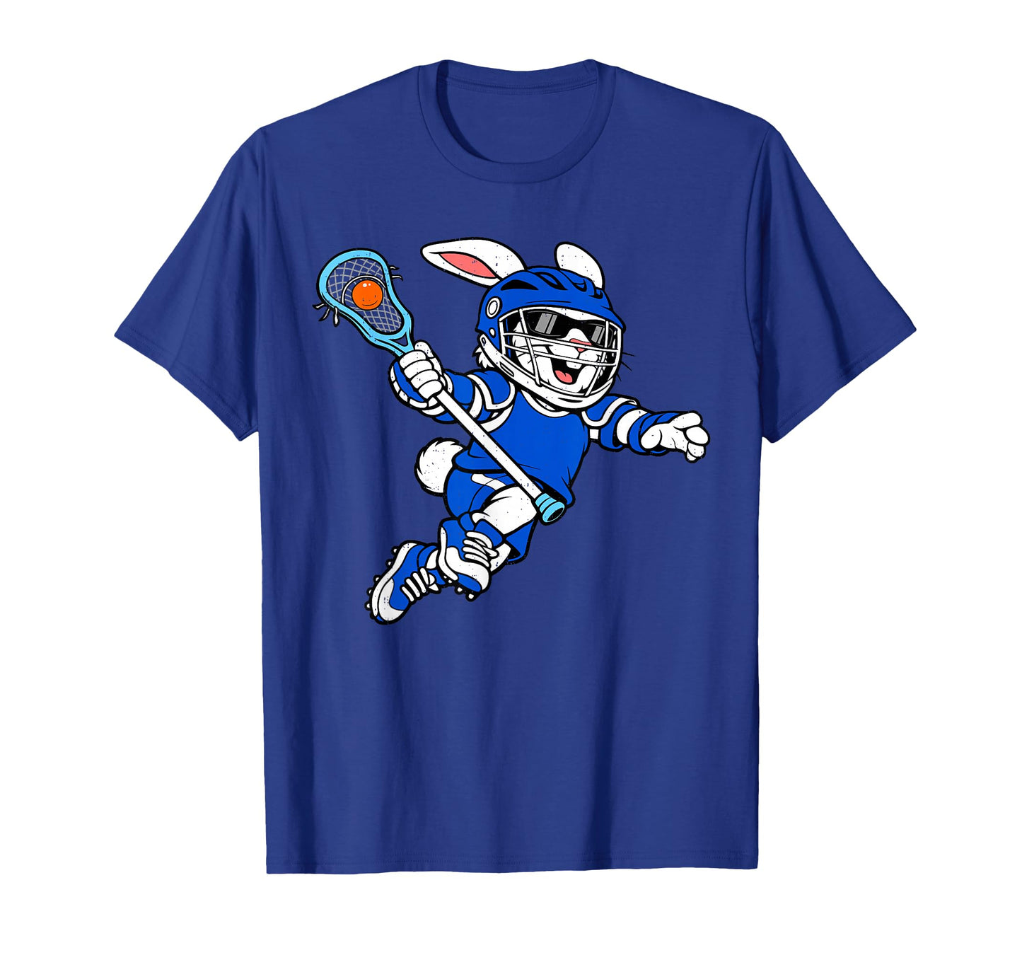 Bunny Playing Lacrosse Rabbit Easter Sport Men Boys Kids T-Shirt