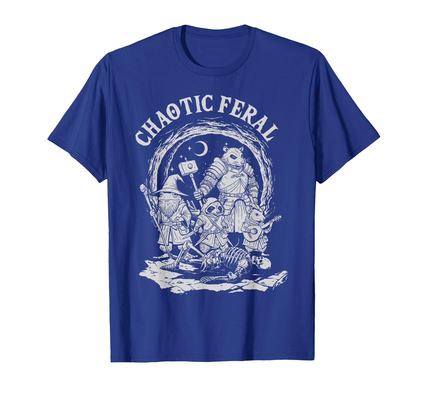 Chaotic Feral Funny RPG Party Fantasy Animal Meme T-Shirt