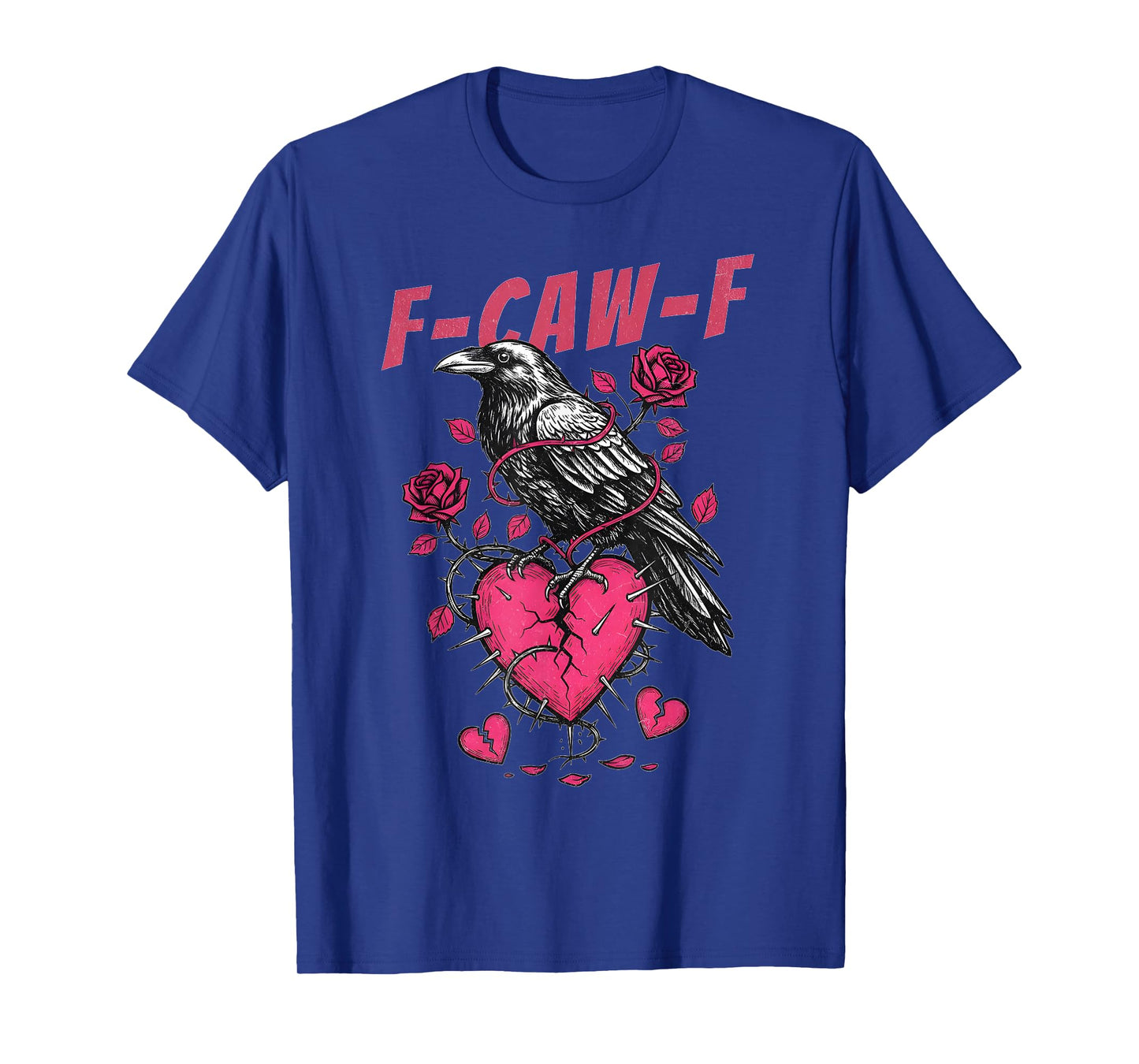 Funny Black Bird F-Caw-F Anti Valentines Day Single Humor T-Shirt