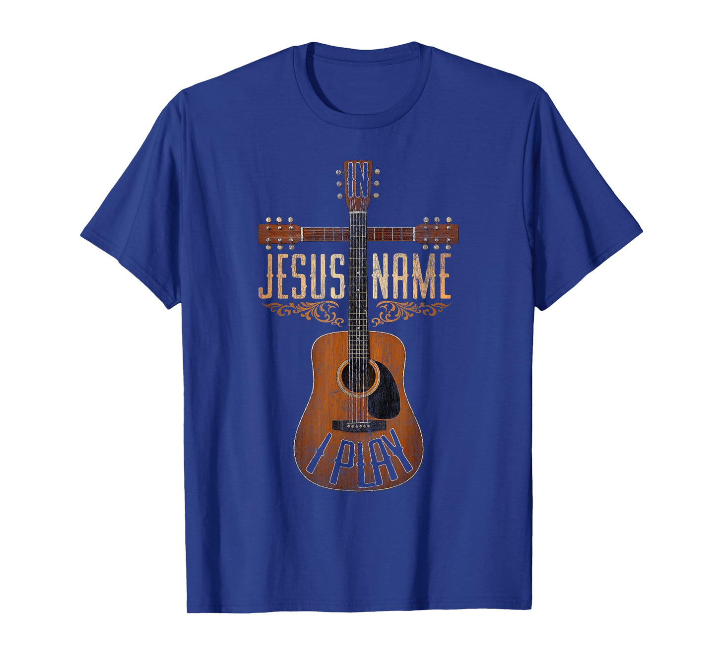 in Jesus Name I Play Christian Guitar Faith T-Shirt