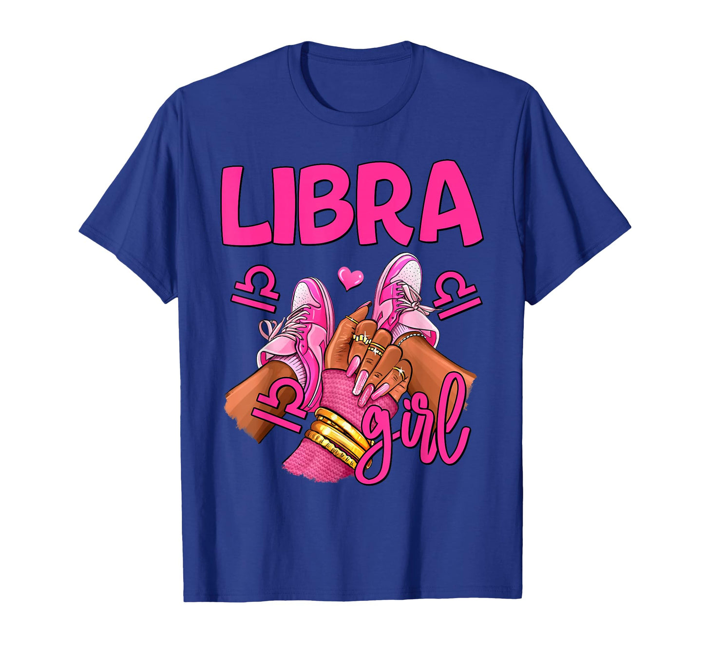 Libra Girl Birthday Queen Women Sneakers Zodiac Sign T-Shirt