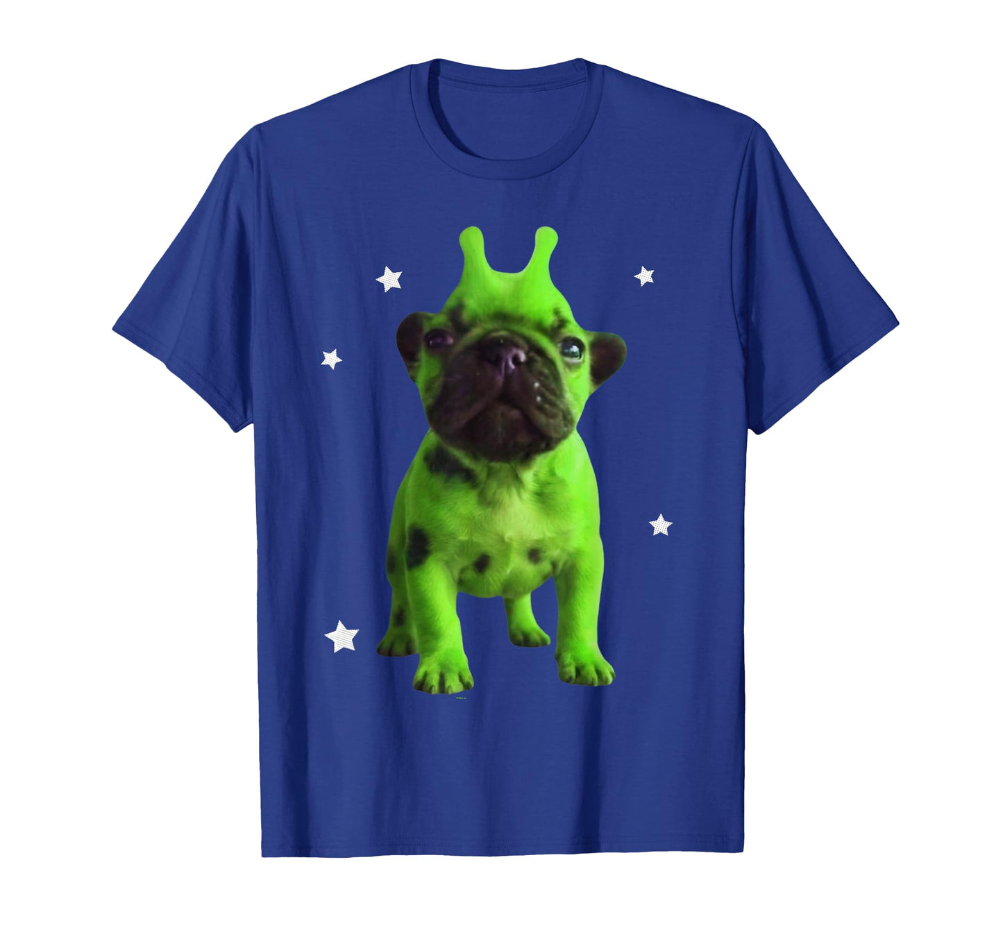 Alien Dog Meme Retro Silly Dog Vintage Space Pibble Funny T-Shirt