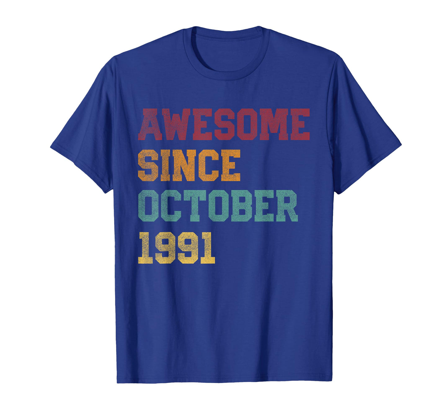 Awesome Since October 1991 34th Birthday 34 Years Old T-Shirt
