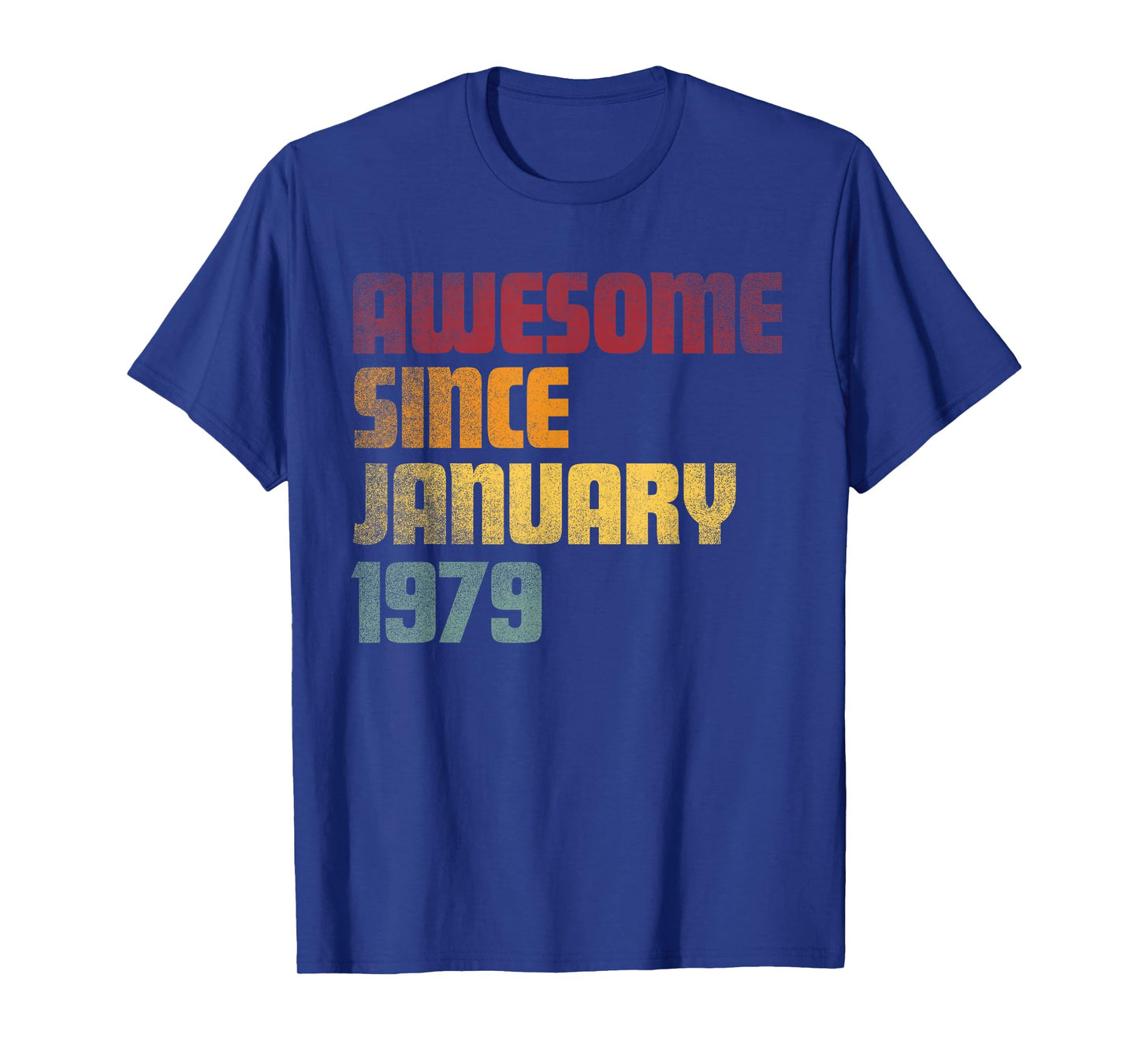 Awesome Since January 1979 47th Birthday - Vintage T-Shirt