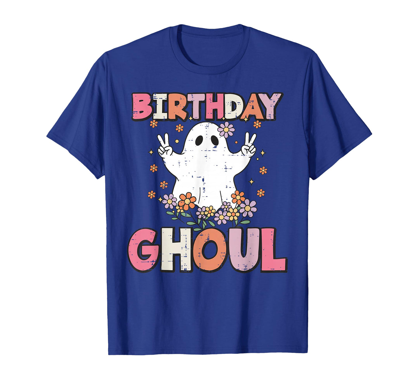 Halloween Birthday Ghoul Ghost Retro Costume Women Girls Kid T-Shirt