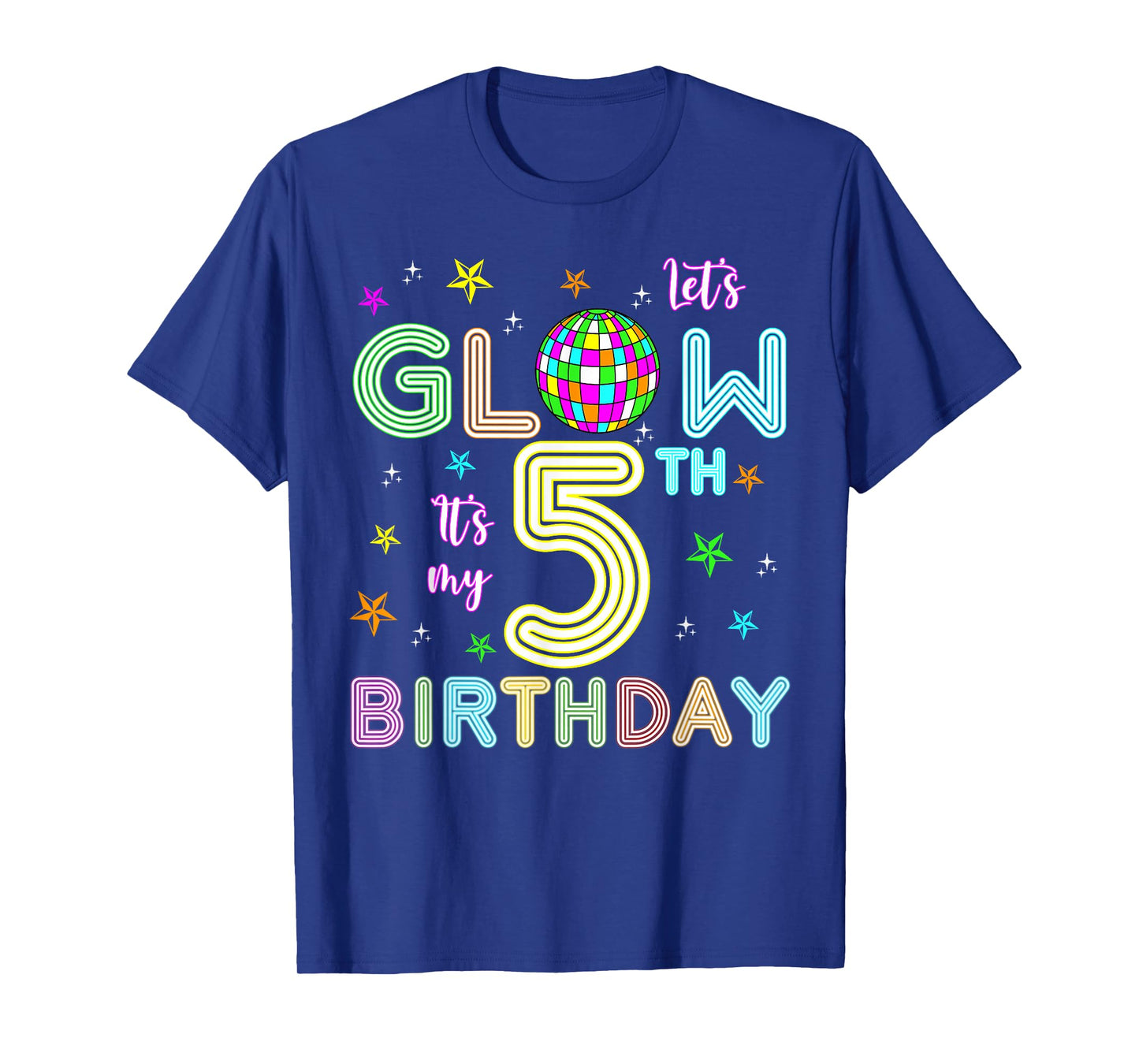 It's My 5th Birthday Glowing 80s 5 Year Old T-Shirt