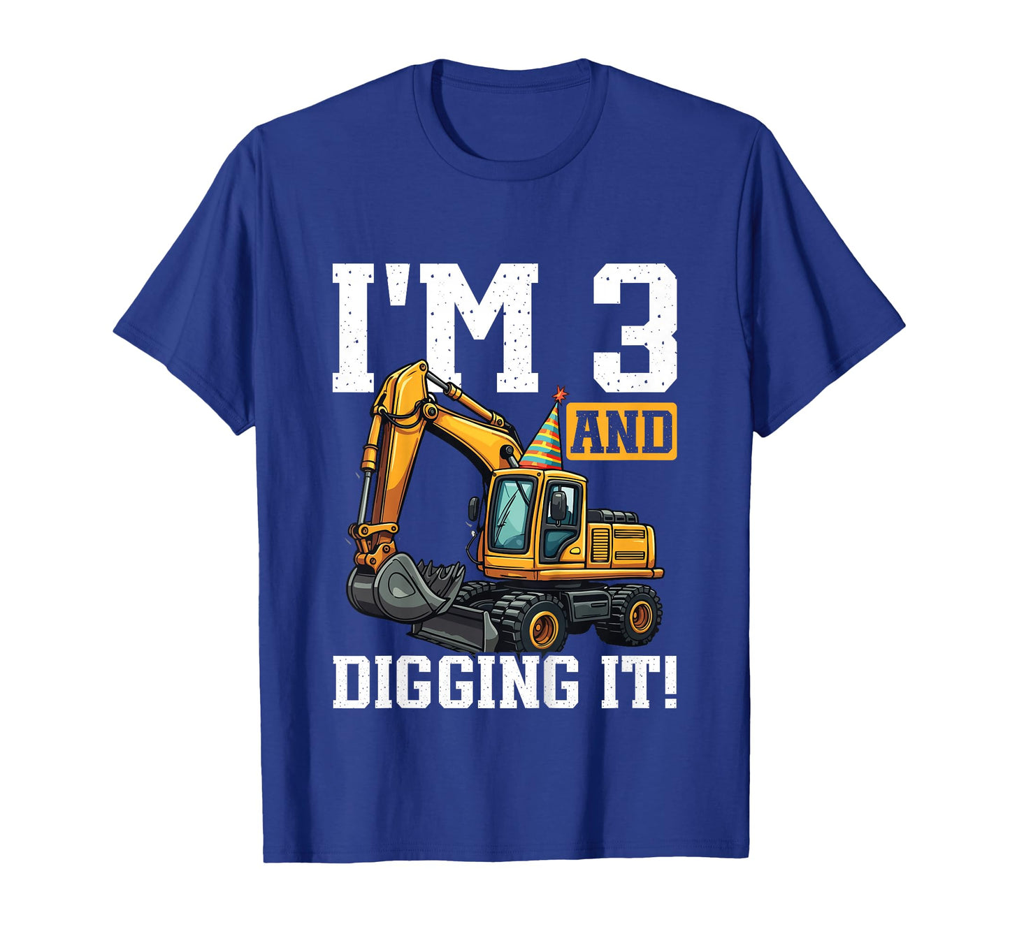 I'm 3 and Digging It Excavator Birthday Party T-Shirt
