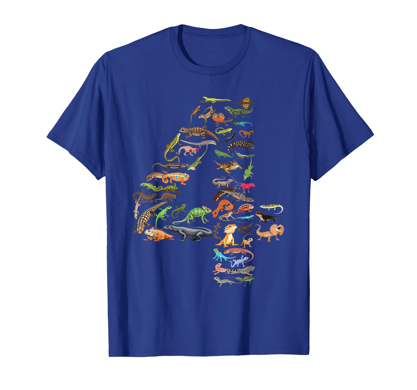 4 Years Old 4th Birthday Lizards Reptiles Figures Number T-Shirt