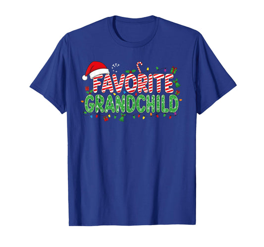 Favorite Grandchild Xmas Santa Hat Christmas T-Shirt