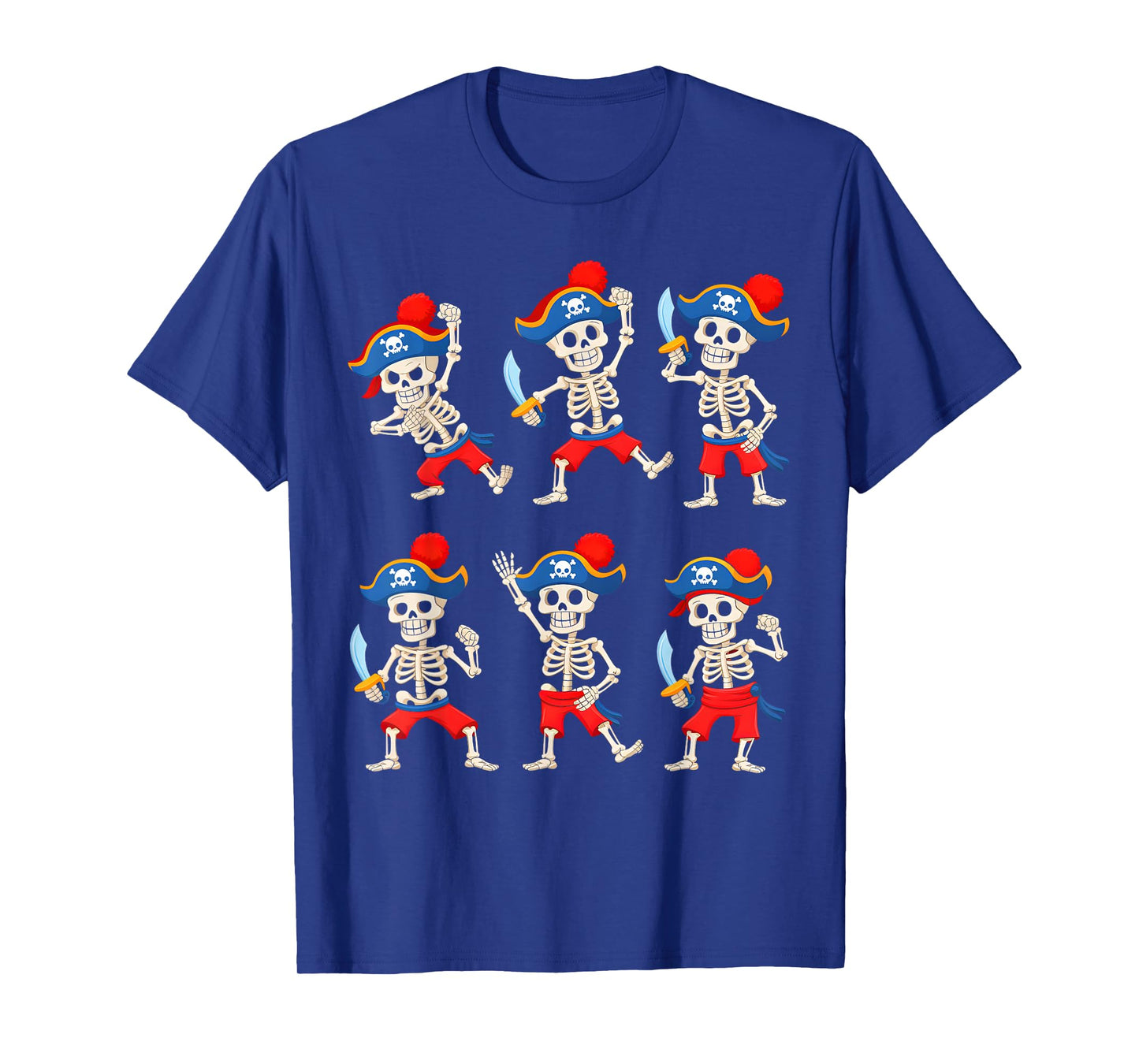 Dancing Skeleton Pirate Halloween Costume Boys Girls Kids T-Shirt