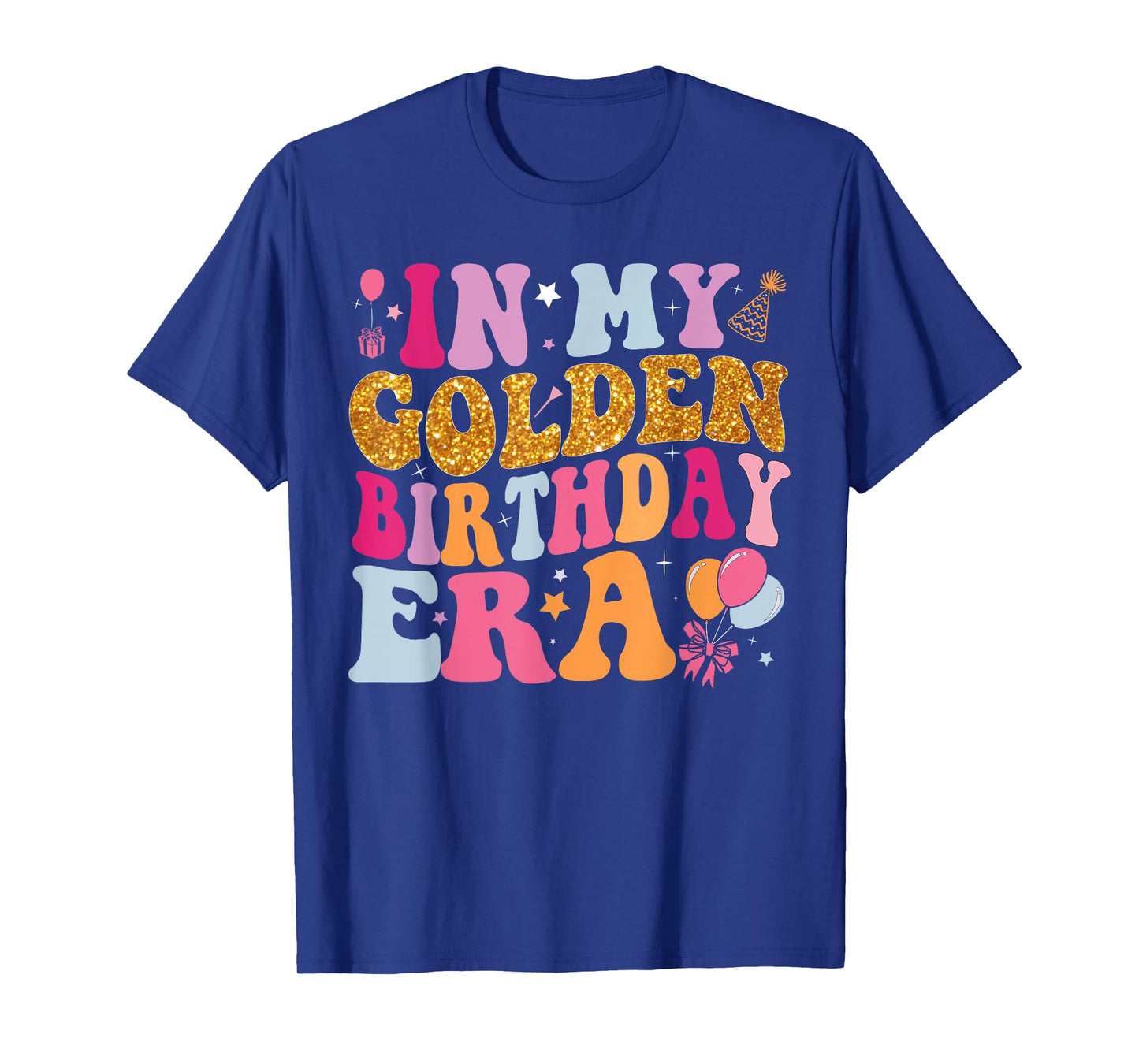 Groovy In My Golden Birthday Era Shirt Women Girls Birthday T-Shirt