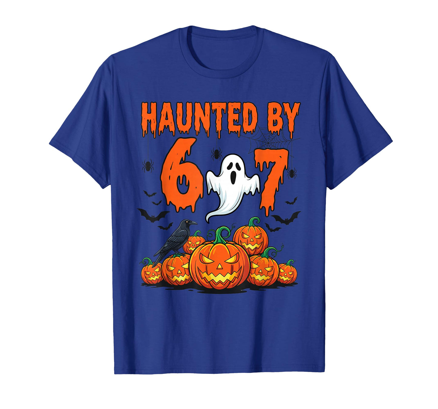 Haunted by 67 Meme Funny Ghost and Pumpkin Halloween Costume T-Shirt