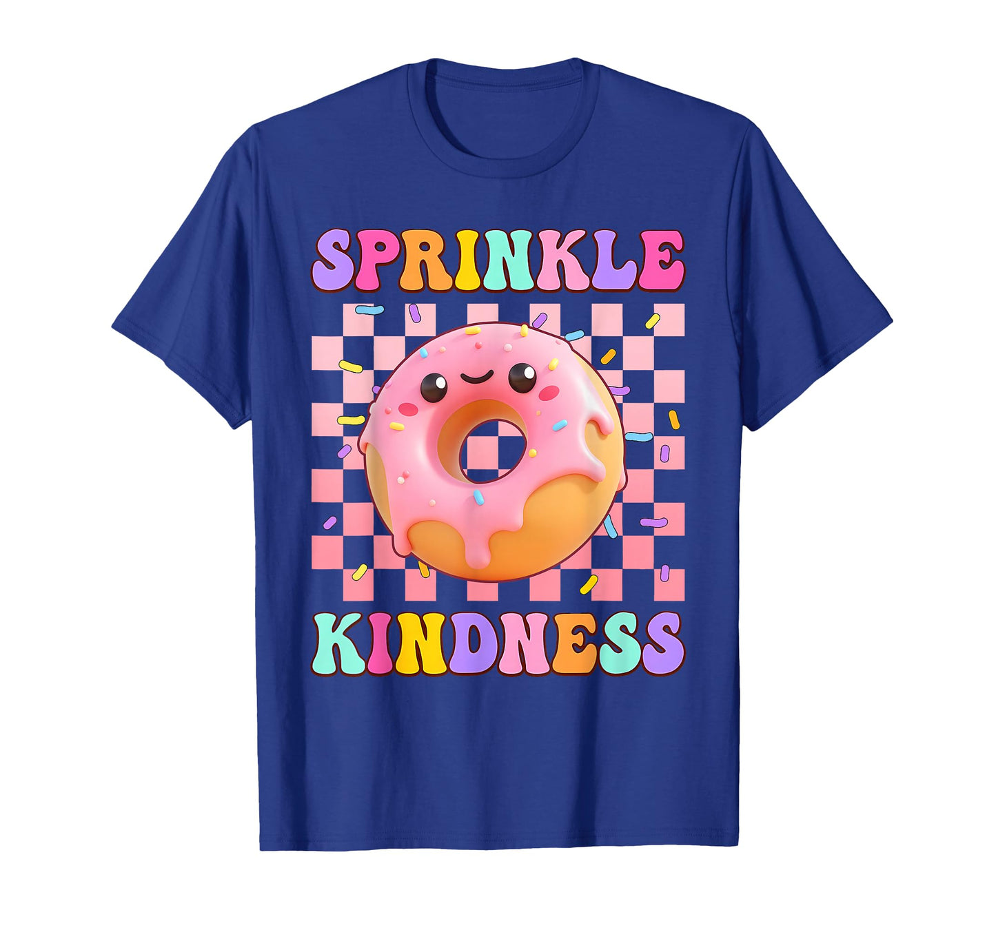 Sprinkle Kindness Groovy Donut Doughnut Lover Girls Women T-Shirt