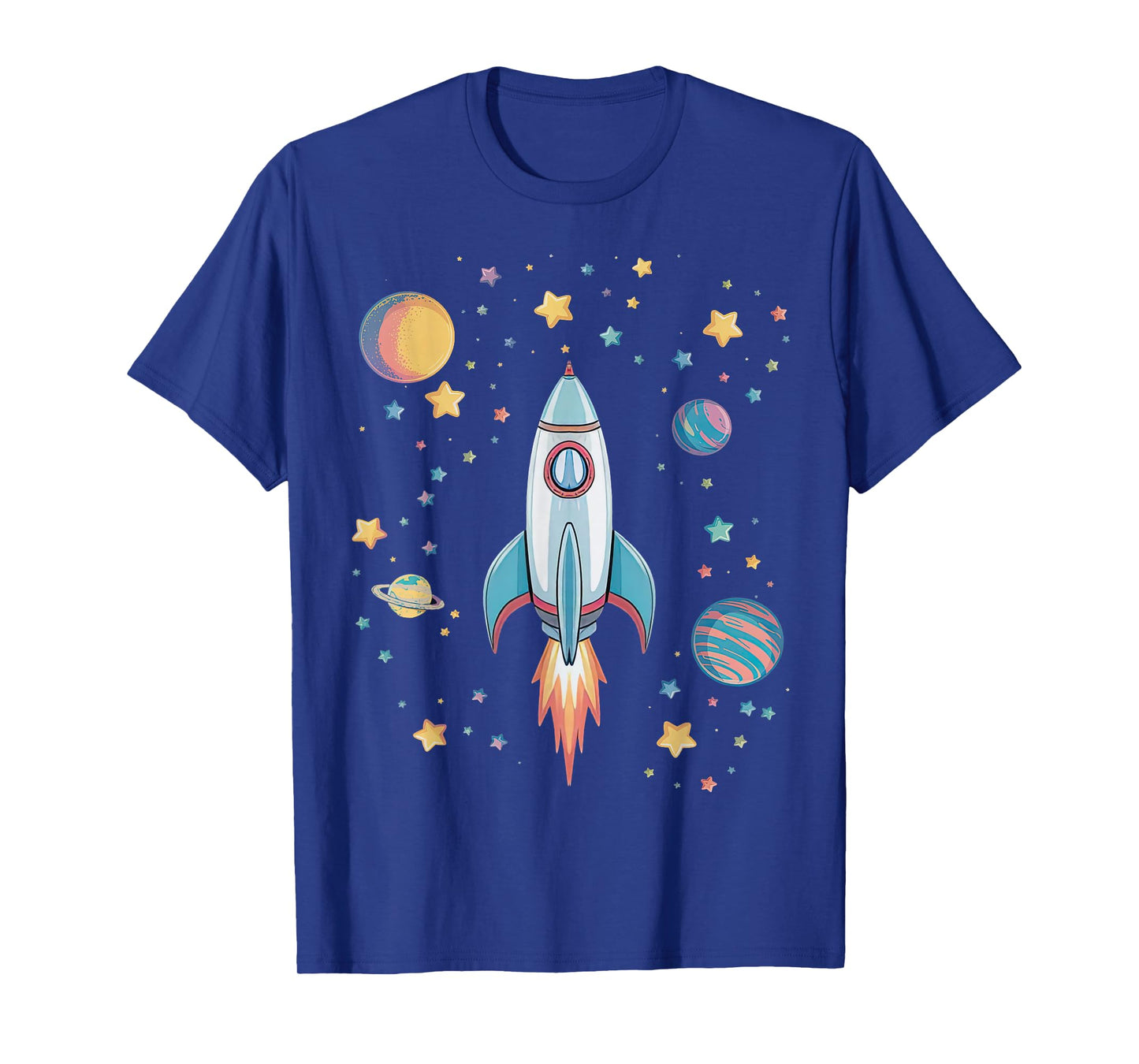 Funny Rocket Ship and Planets T-Shirt