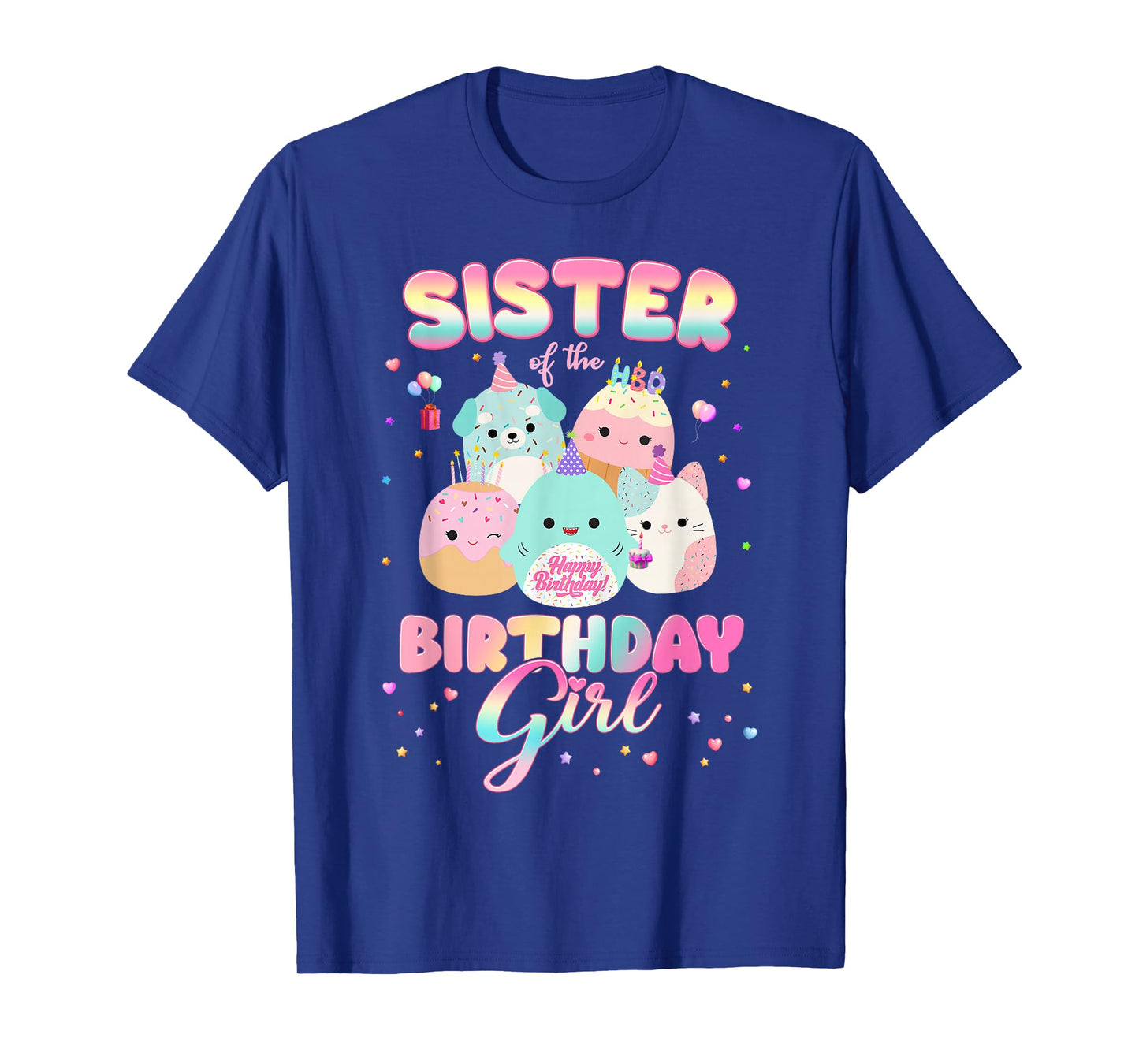 Birthday Family Squish Squad Sister Of The Birthday Girl T-Shirt