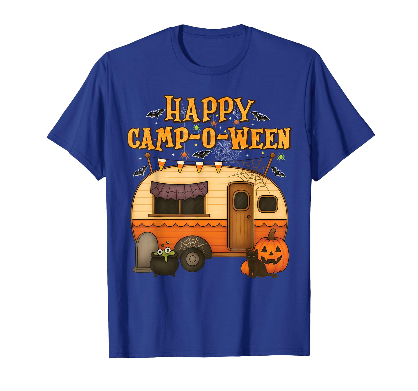 Happy Camp-O-Ween Halloween Camping Ghosts and Campfires T-Shirt