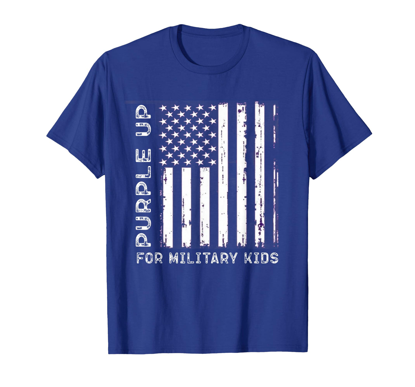 Purple Up For Military Kids US Flag Military child Month T-Shirt