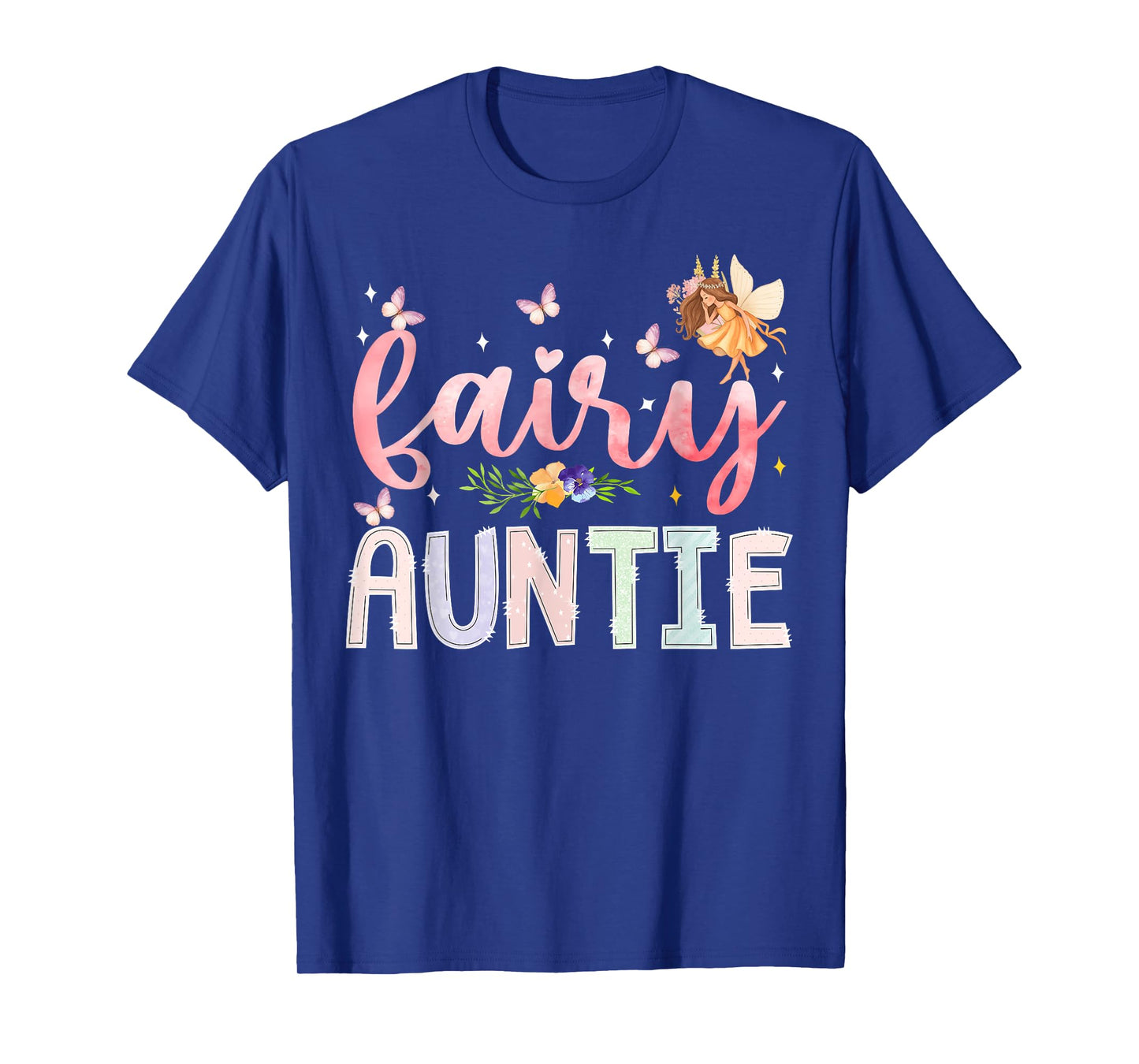 Fairy Auntie Magical Floral Birthday Girl Fairytale Family T-Shirt