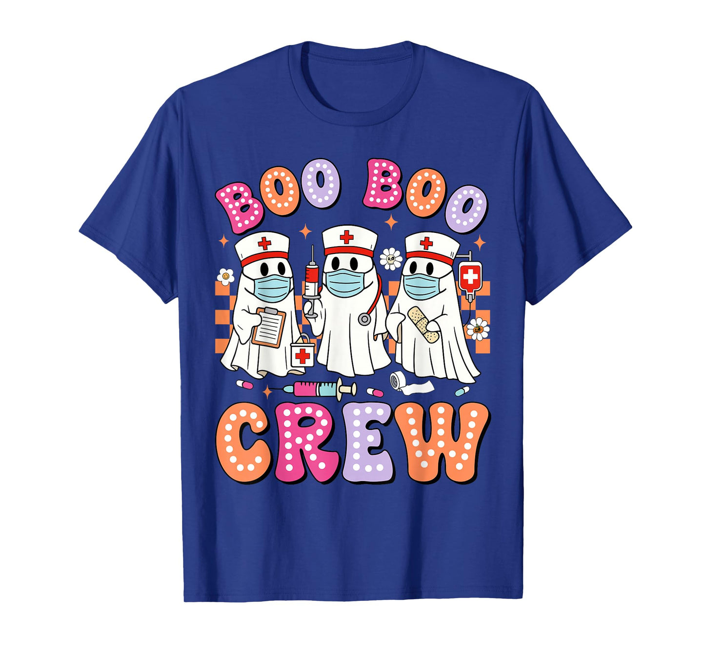 Boo Boo Crew Nurse Funny Halloween Nurse Nursing Girl Women T-Shirt