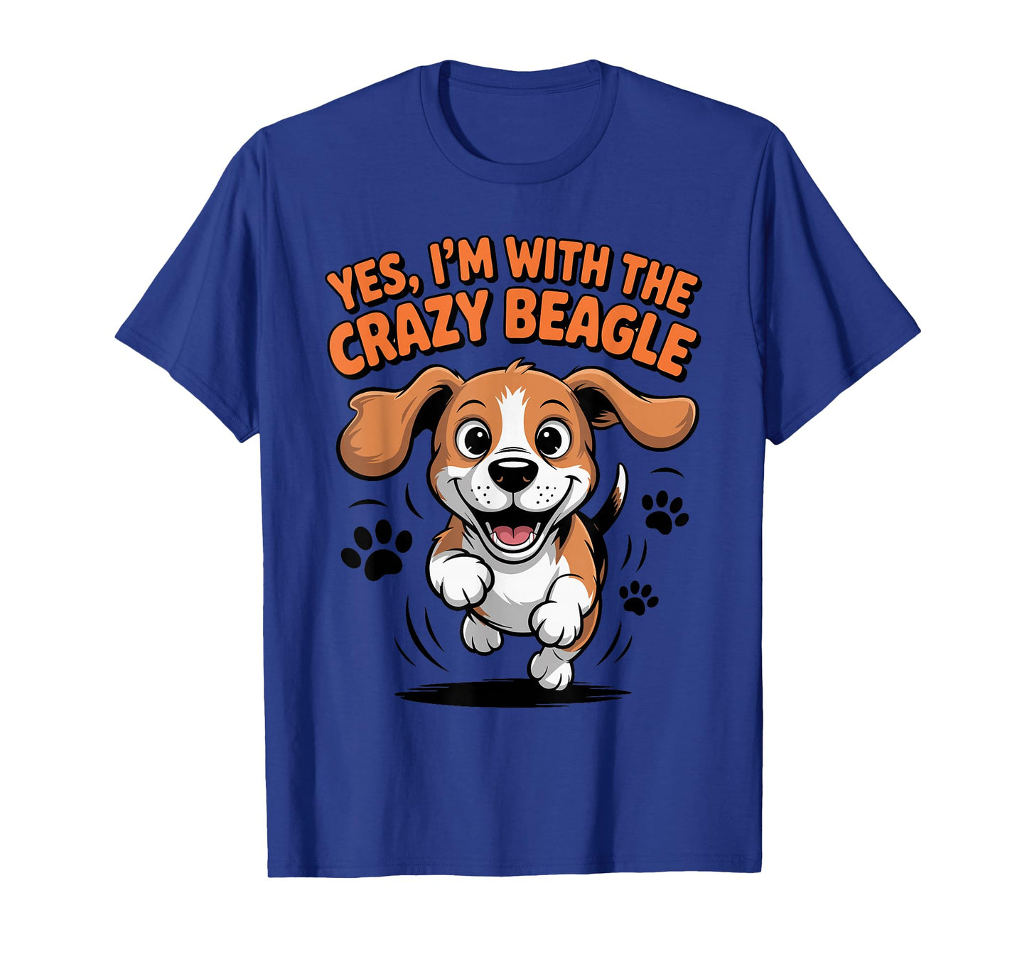 Funny Cute Pet Dog Breed Puppy Yes I'm with The Crazy Beagle T-Shirt