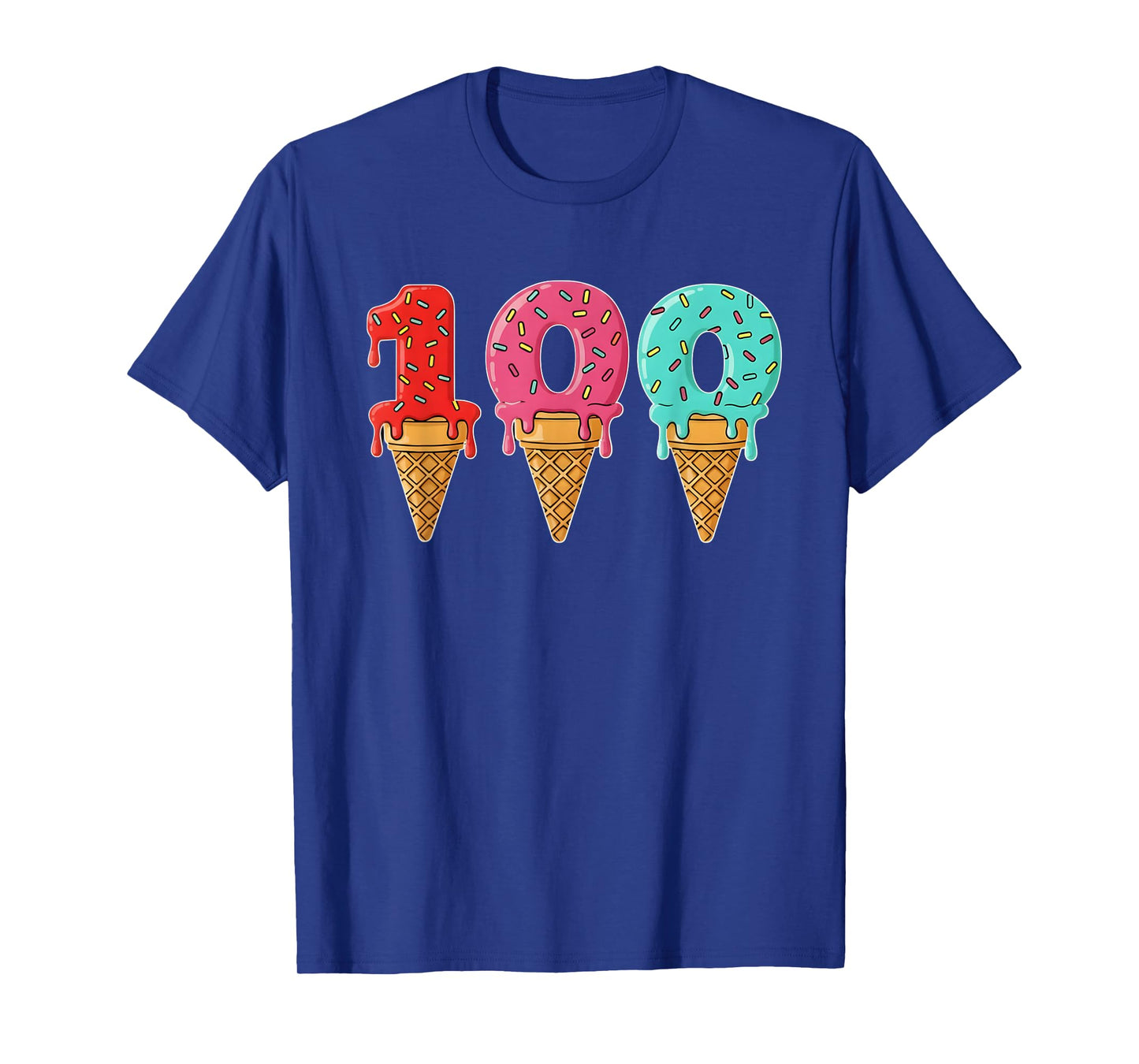 100 Days of School Ice Cream Cone 100th Day of School T-Shirt