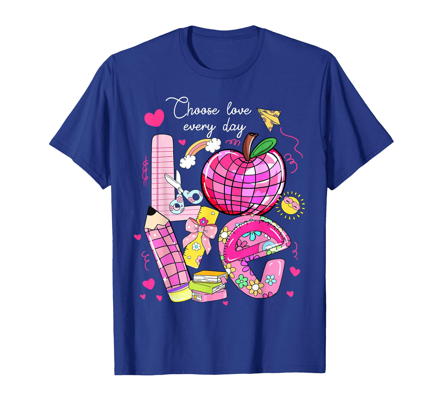 Love Valentines Day for Women Teacher Girls Mom Valentine T-Shirt