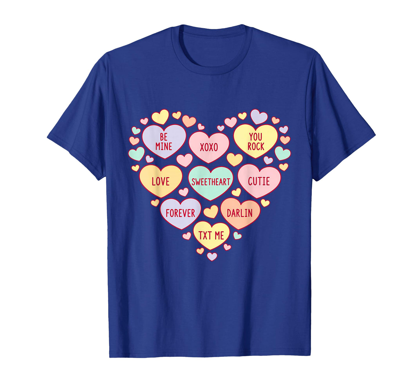 Cute Heart Love Valentines Day for Men Women Teachers Kids T-Shirt