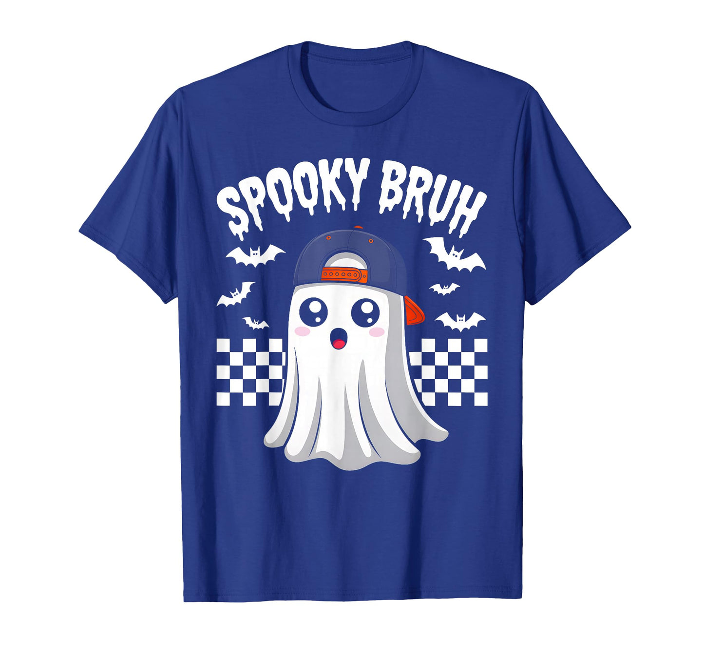 Spooky Bruh Funny Ghost Halloween Costume Boys Teens Kids T-Shirt
