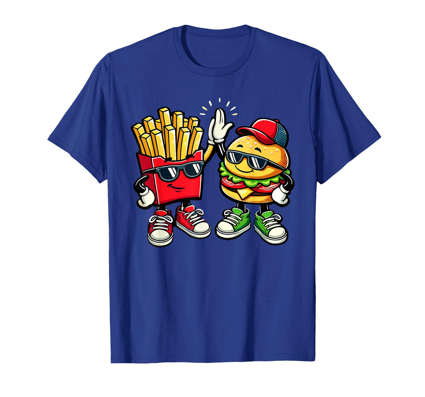 Hamburger Fries High Five | Cool Fun Combo Snacks Funny T-Shirt