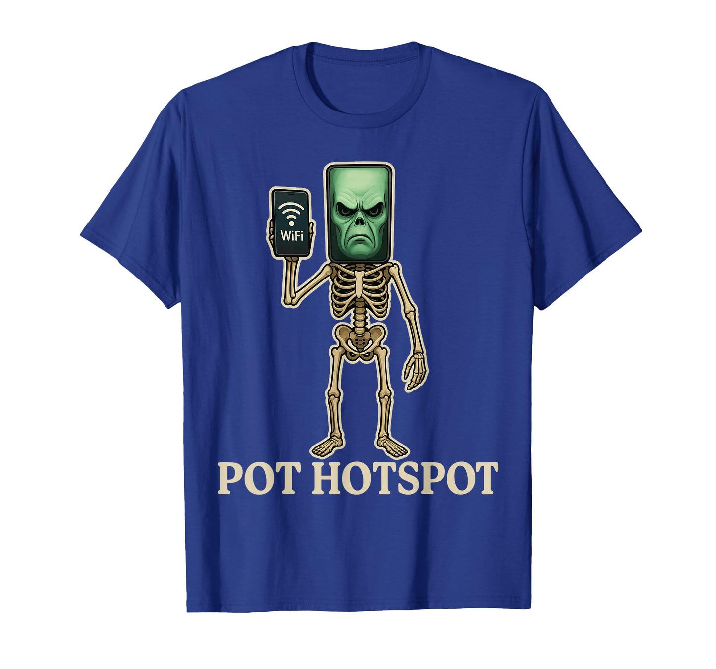 Pot Hotspot - Funny Halloween Brainrot Skeleton Kids Meme T-Shirt
