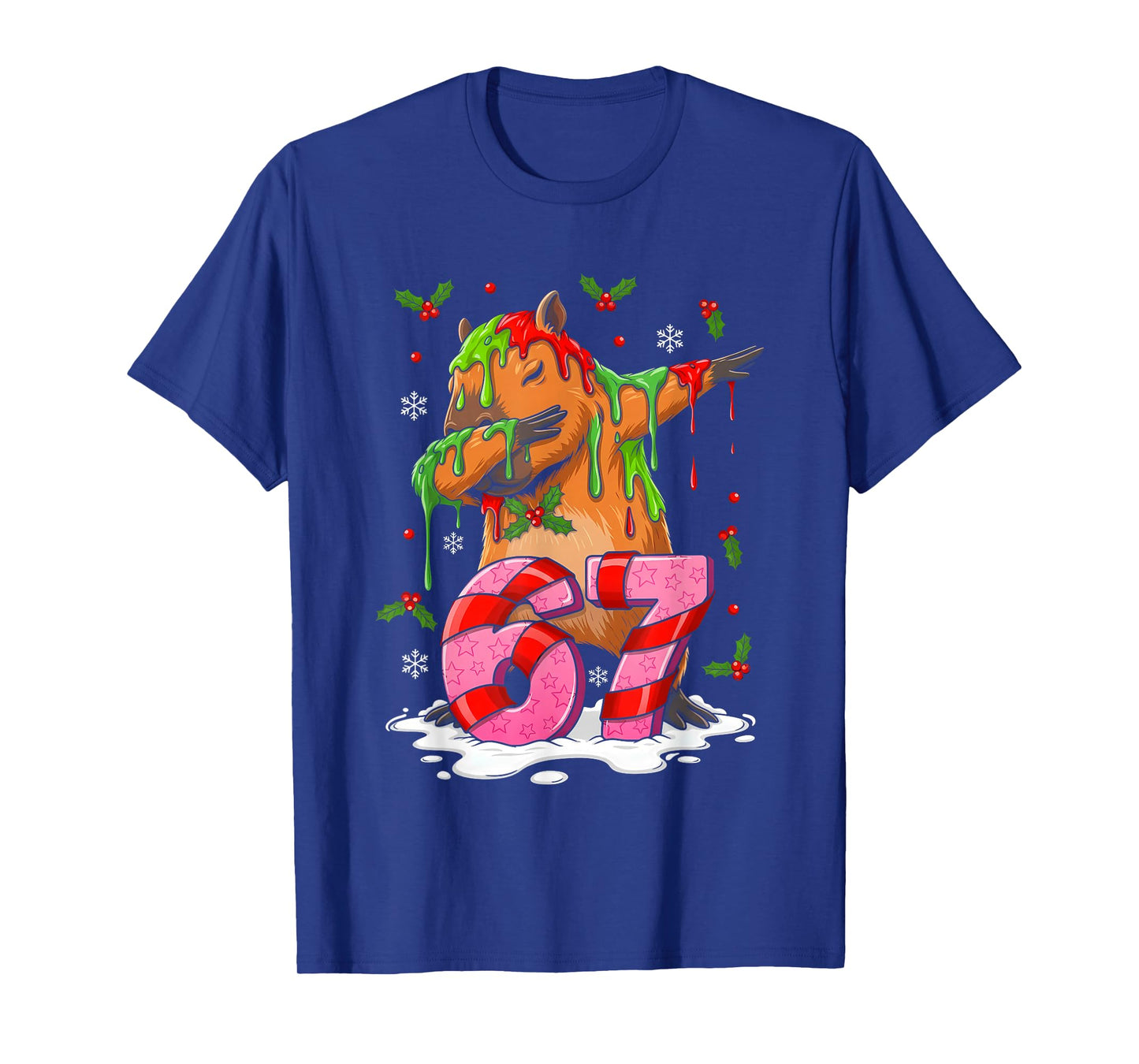 67 Christmas Funny 67 Brainrot Youth Kids Capybara 67 T-Shirt