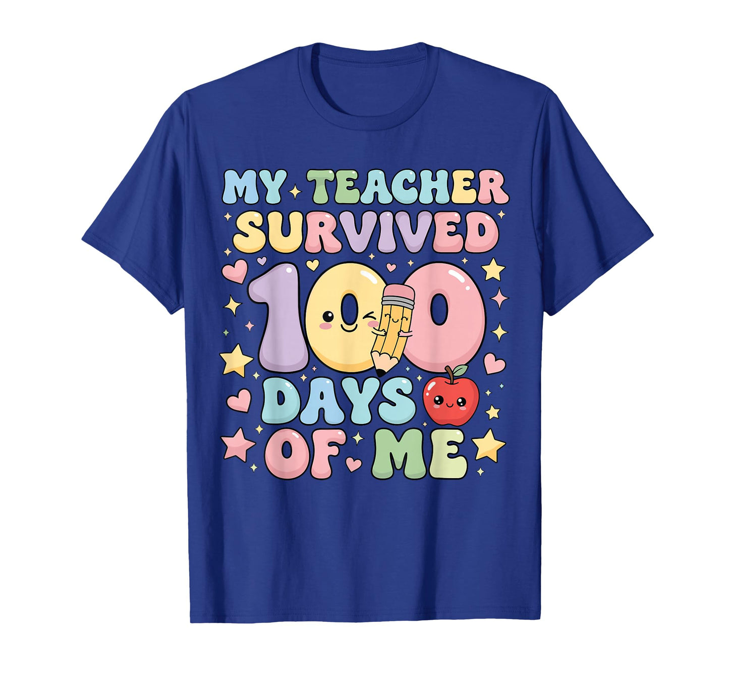 My Teacher Survived 100 Days of Me Groovy Boys Girls 100th T-Shirt