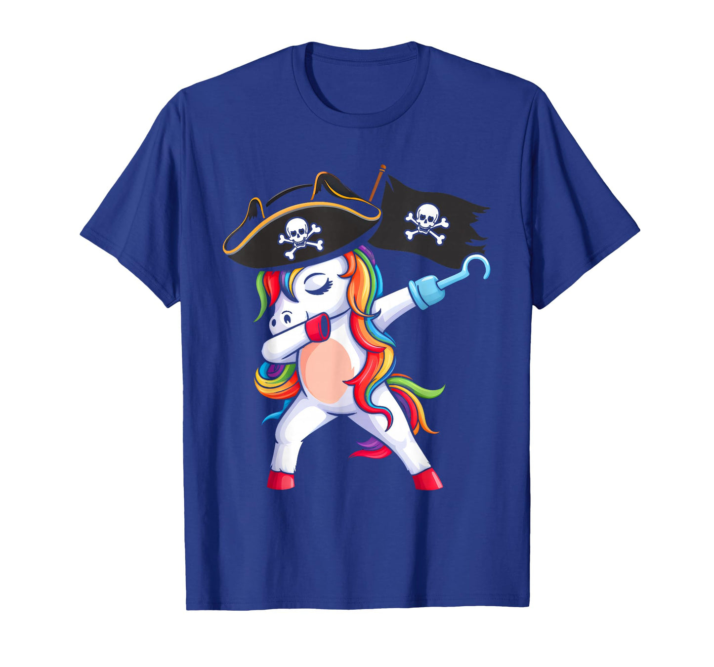 Dabbing Unicorn Pirate Girls Kids Funny Halloween Costume T-Shirt