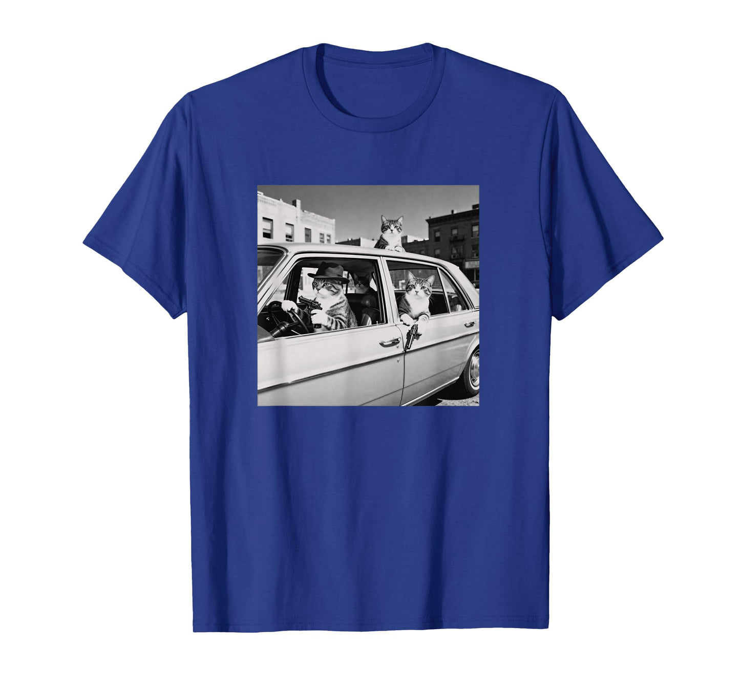 Funny Cat Gang Vintage Cool Feline Design Retro T-Shirt