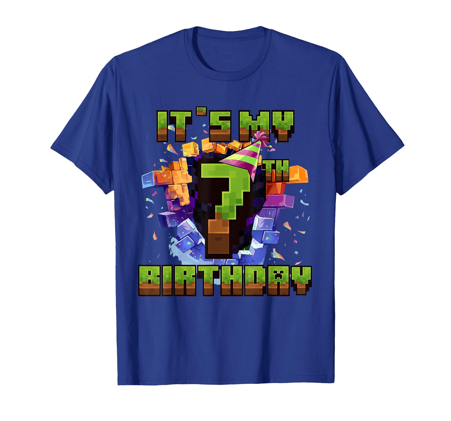 Birthday Boy Shirt It's My 7th Birthday Video Game Pixel T-Shirt
