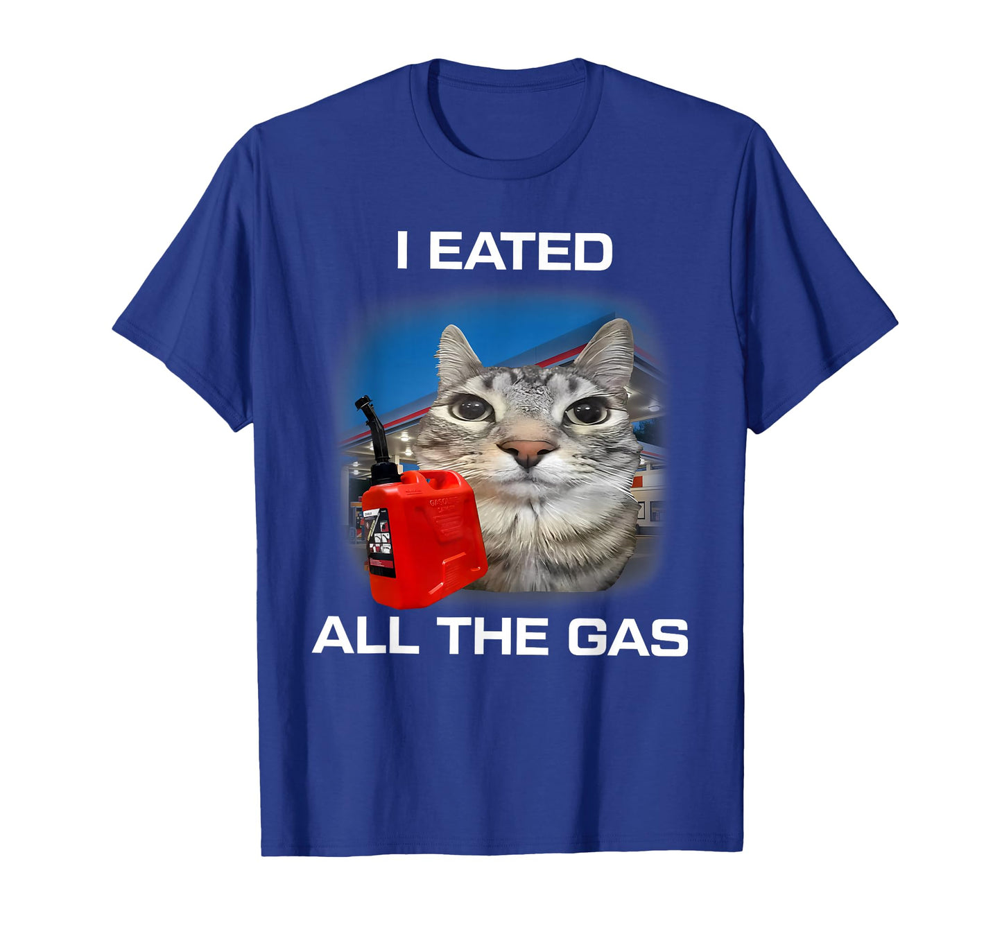 I Eated All The Gas Cat Meme Stupid Brainrot Humor T-Shirt