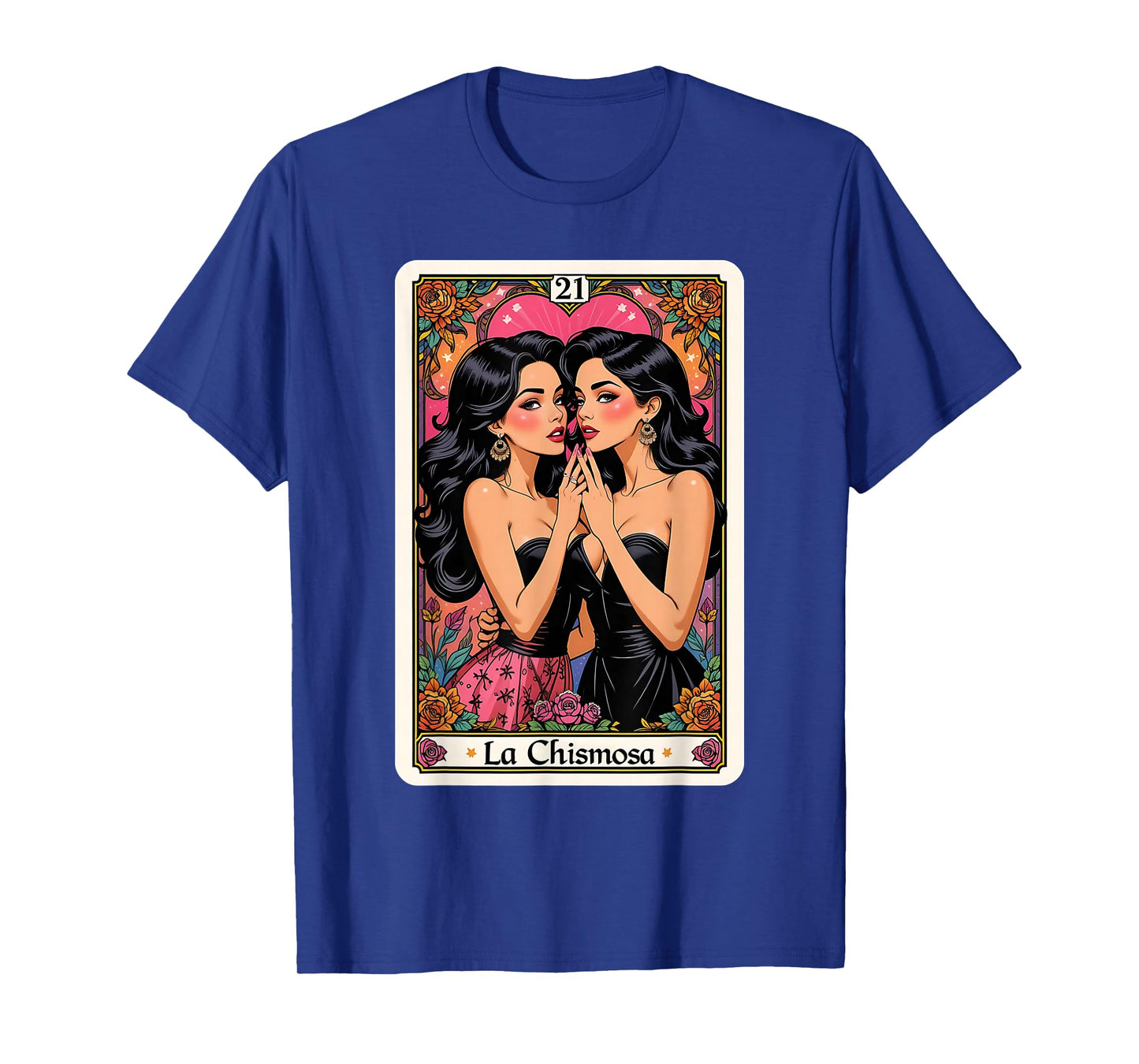 Fiesta Vintage Card Funny Mexican Lottery Woman La Chismosa T-Shirt