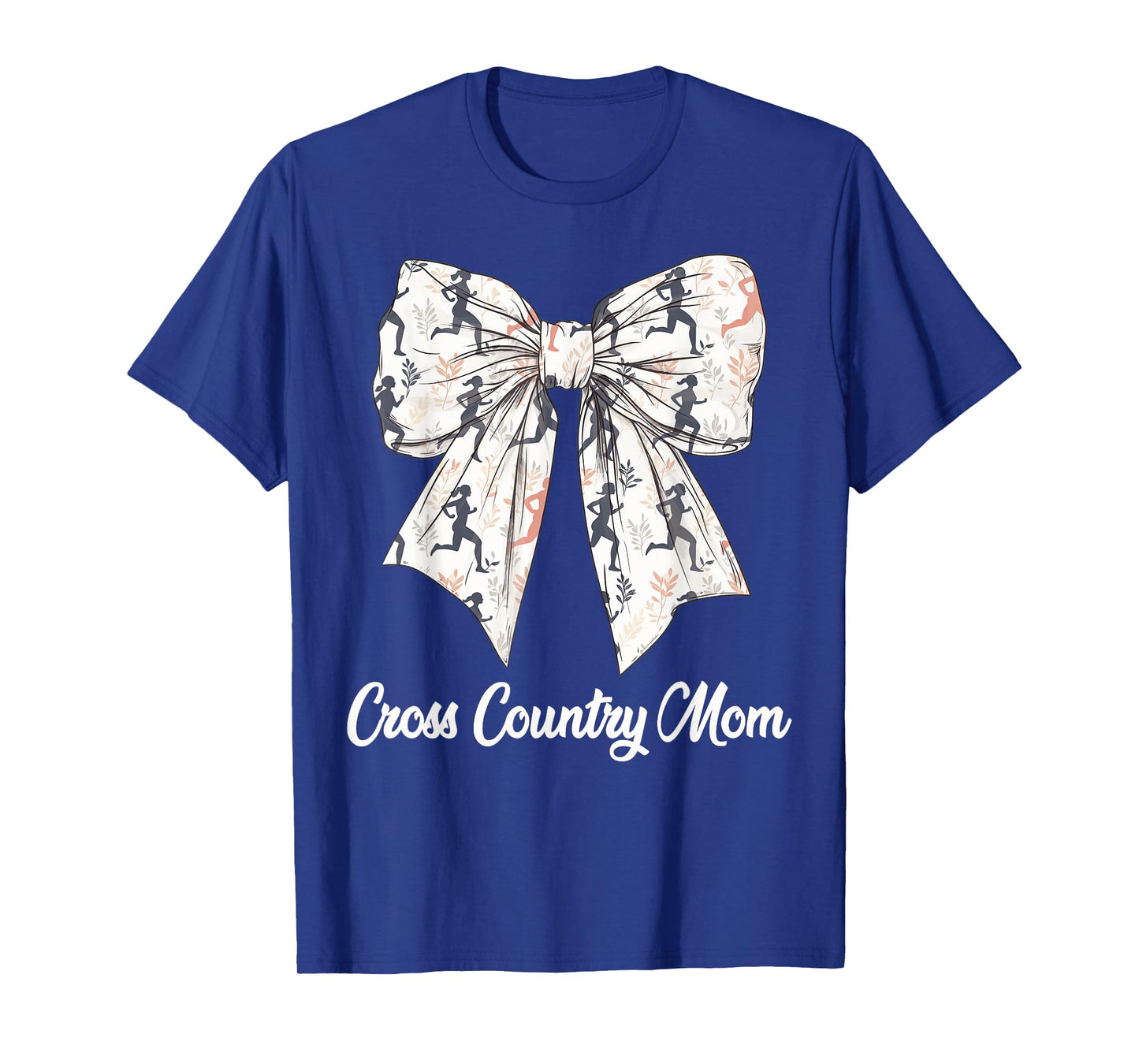 Cross Country Mom Coquette Bow Cute XC Lovers Mothers Day T-Shirt