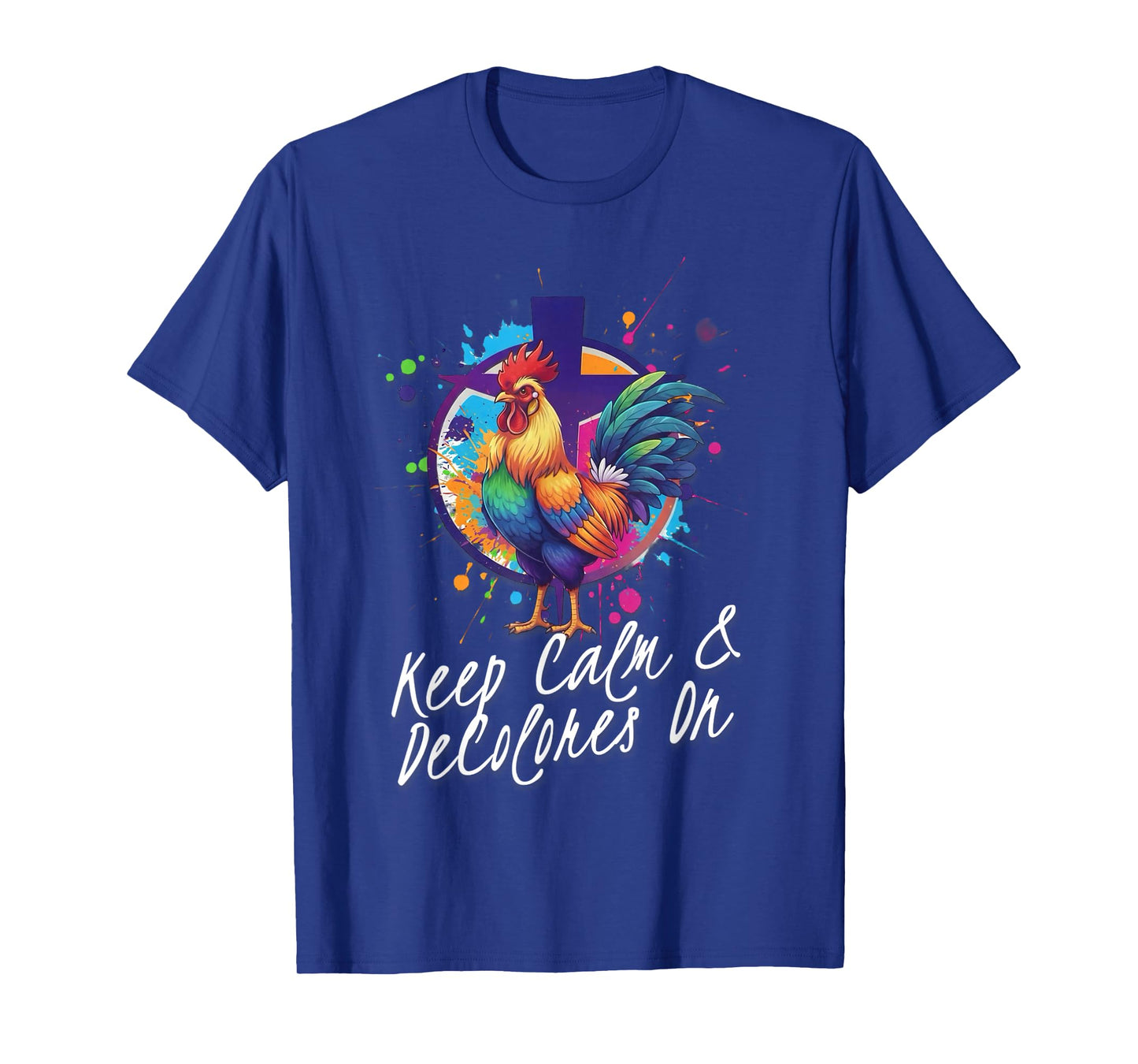 DeColores Cursillo Rainbow Rooster Catholic T-Shirt
