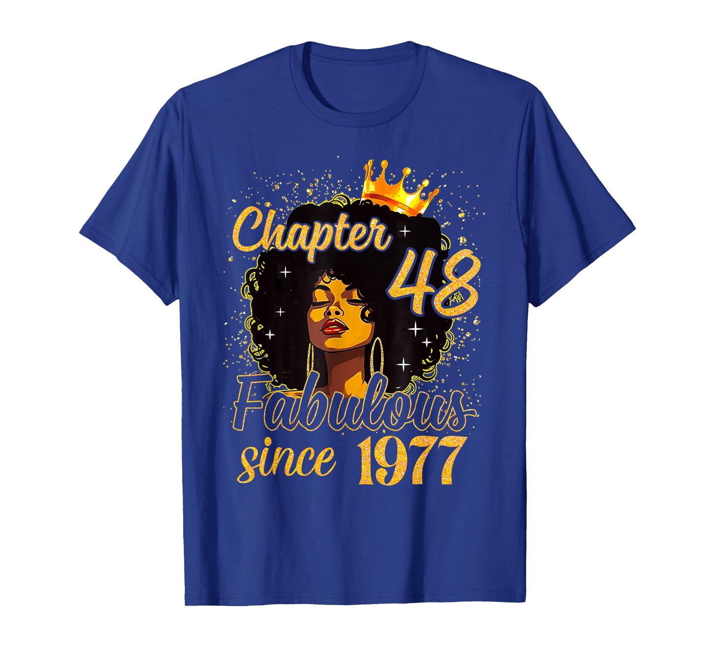 Chapter 48 Fabulous Since 1977 48th Birthday Women Melanin T-Shirt
