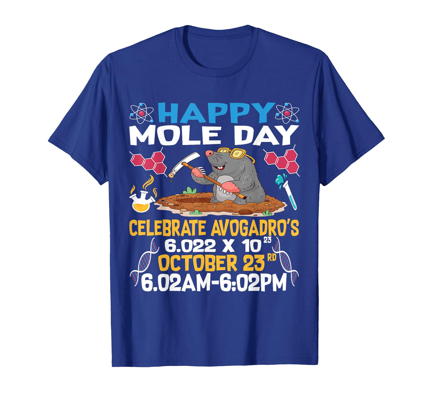 Happy mole Day on 23rd October Chemistry Lover Women Men T-Shirt