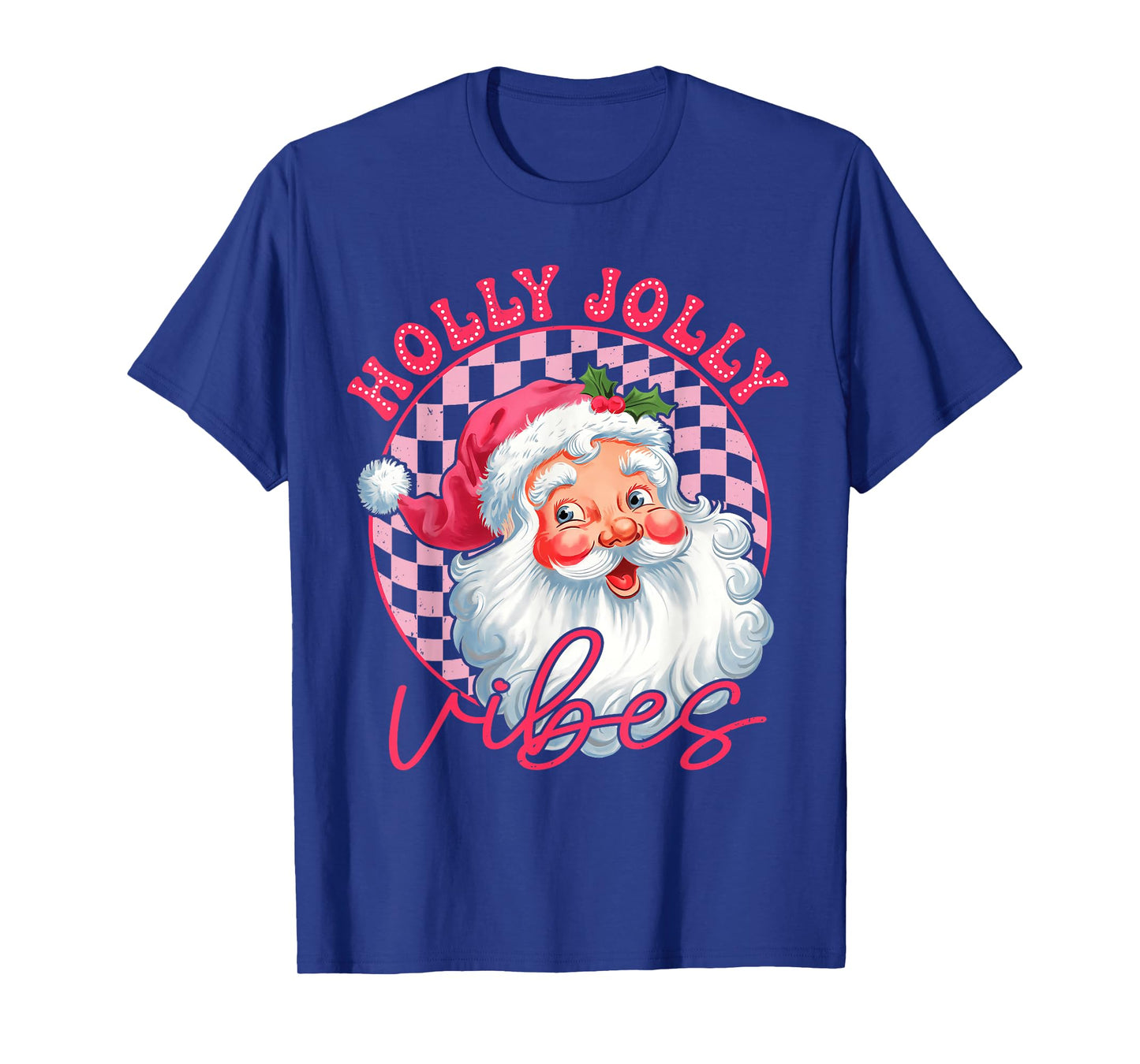 Groovy Cute Santa Claus Christmas Vibes Xmas Women Girl Kids T-Shirt