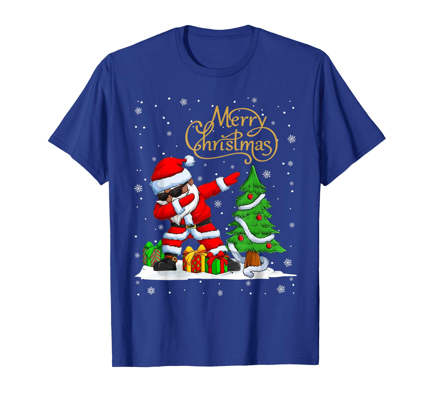 Funny Santa Claus Black Christmas Afro African American Xmas T-Shirt