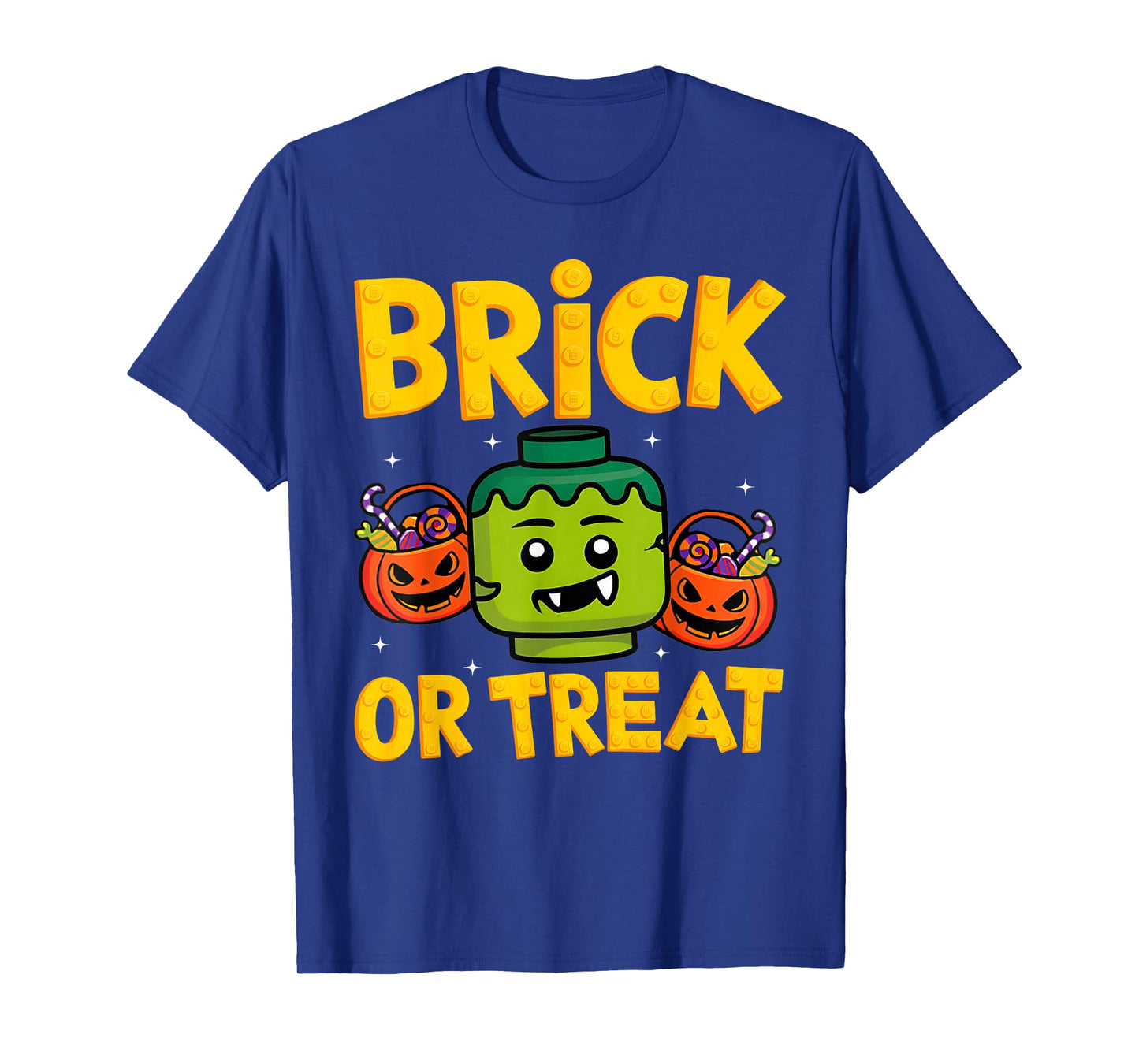 Brick or Treat Halloween Master Builder Blocks Building Kids T-Shirt