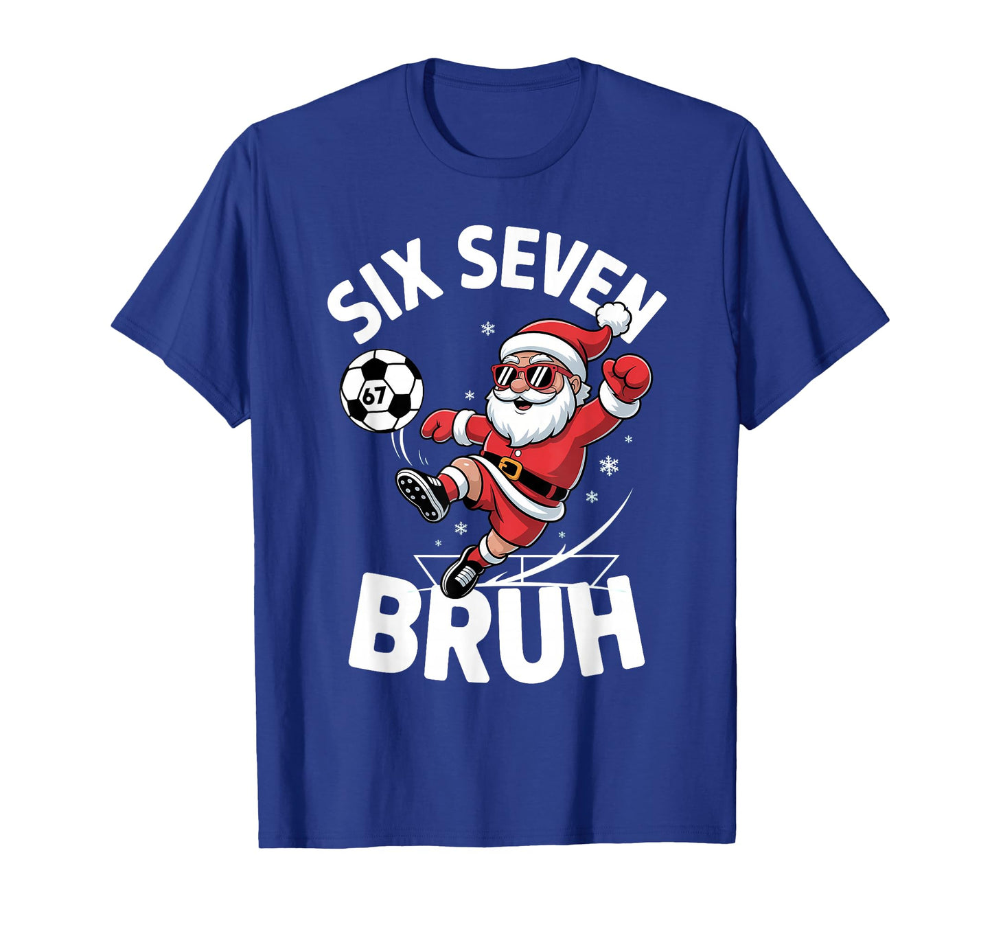 Funny Bruh Soccer Santa 67 Meme Christmas Xmas Pajamas Boys T-Shirt