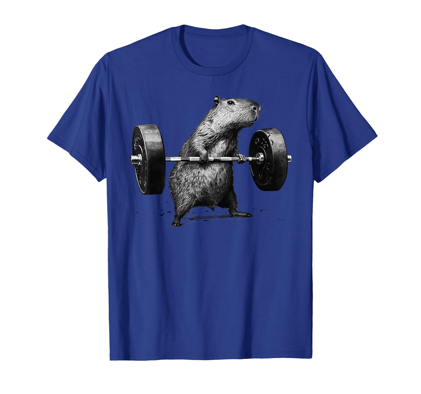 Vintage Capybara Gym Workout Fitness Weightlifting Graphic T-Shirt